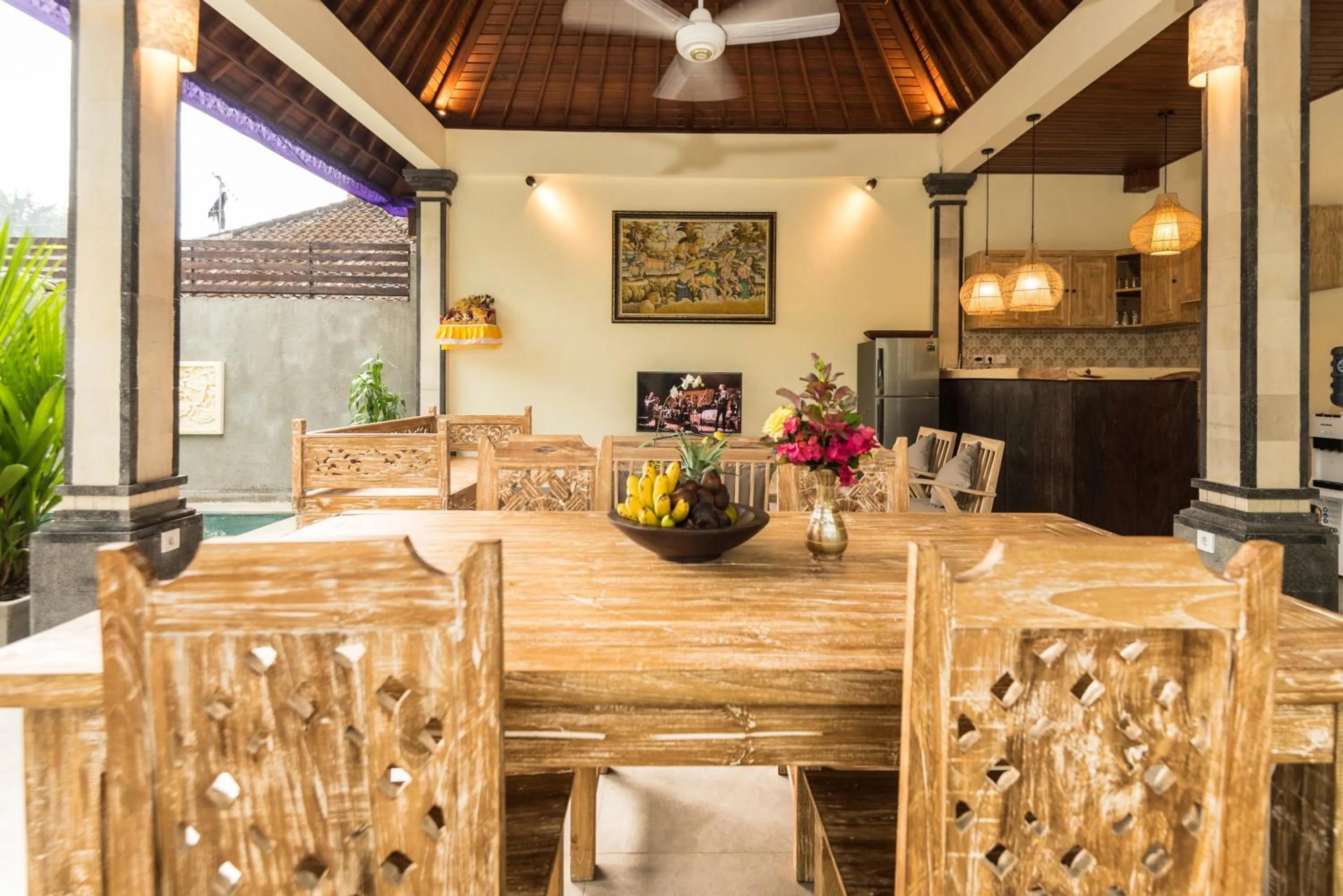 Seating area in Secret Bunutan Ubud Villa