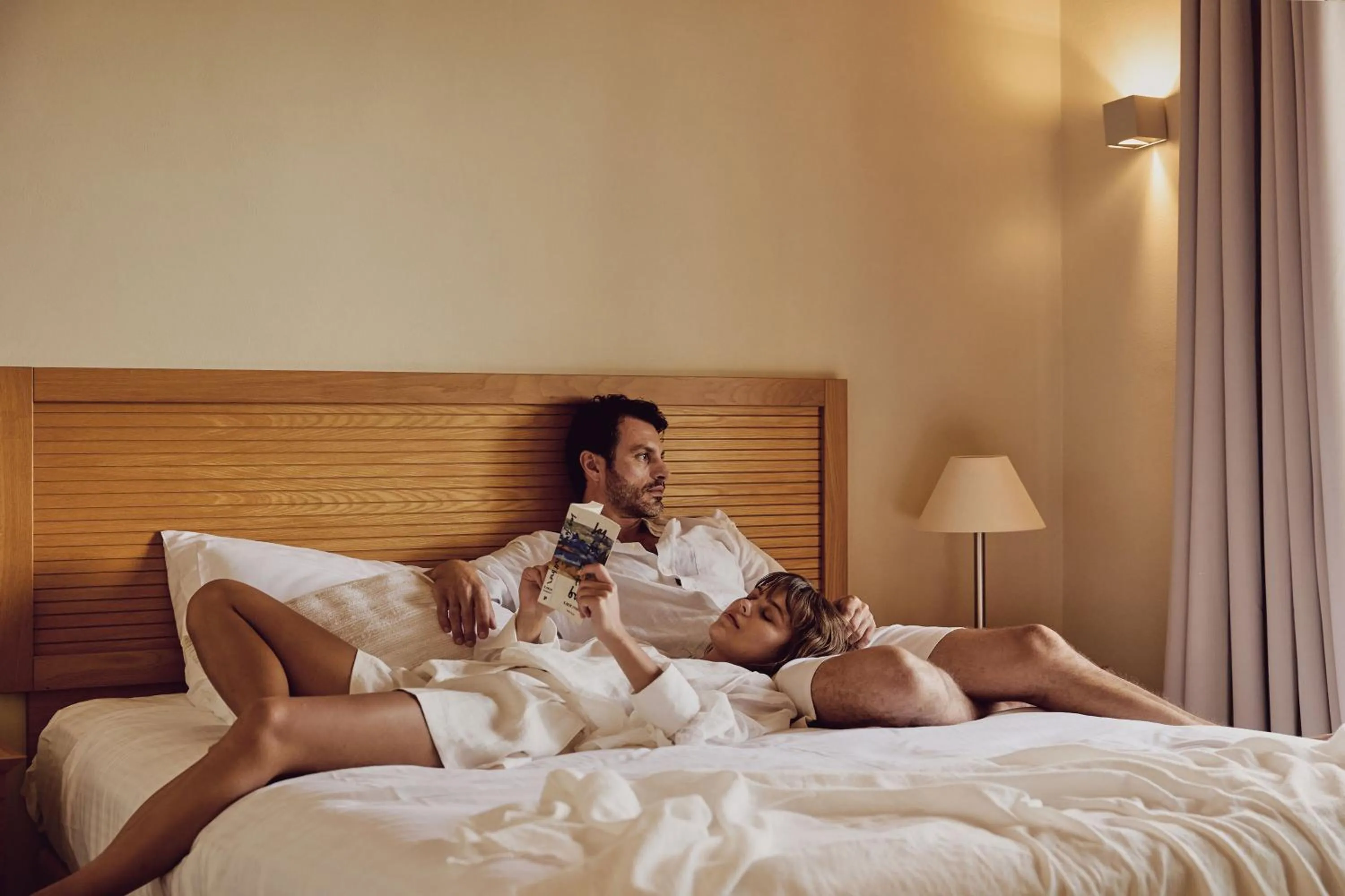 Bed in Agali Hotel Paxos