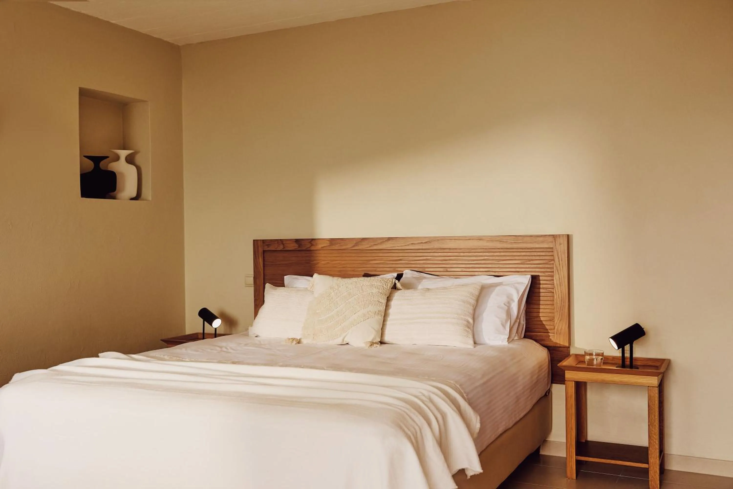 Bed in Agali Hotel Paxos