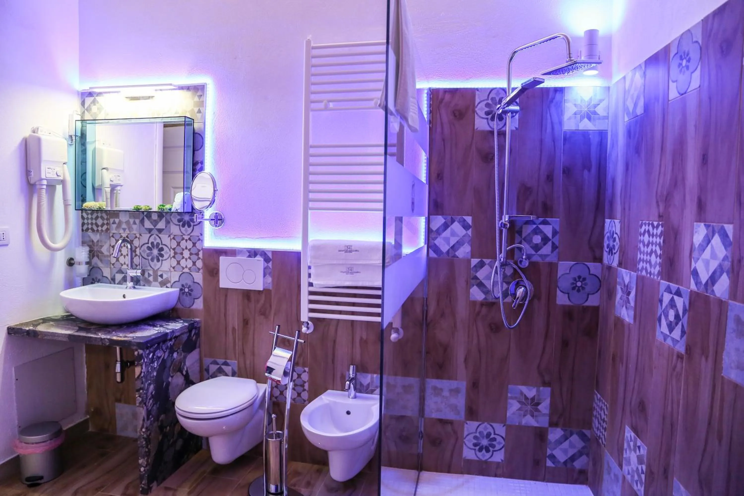 Shower in The Bridge Suites