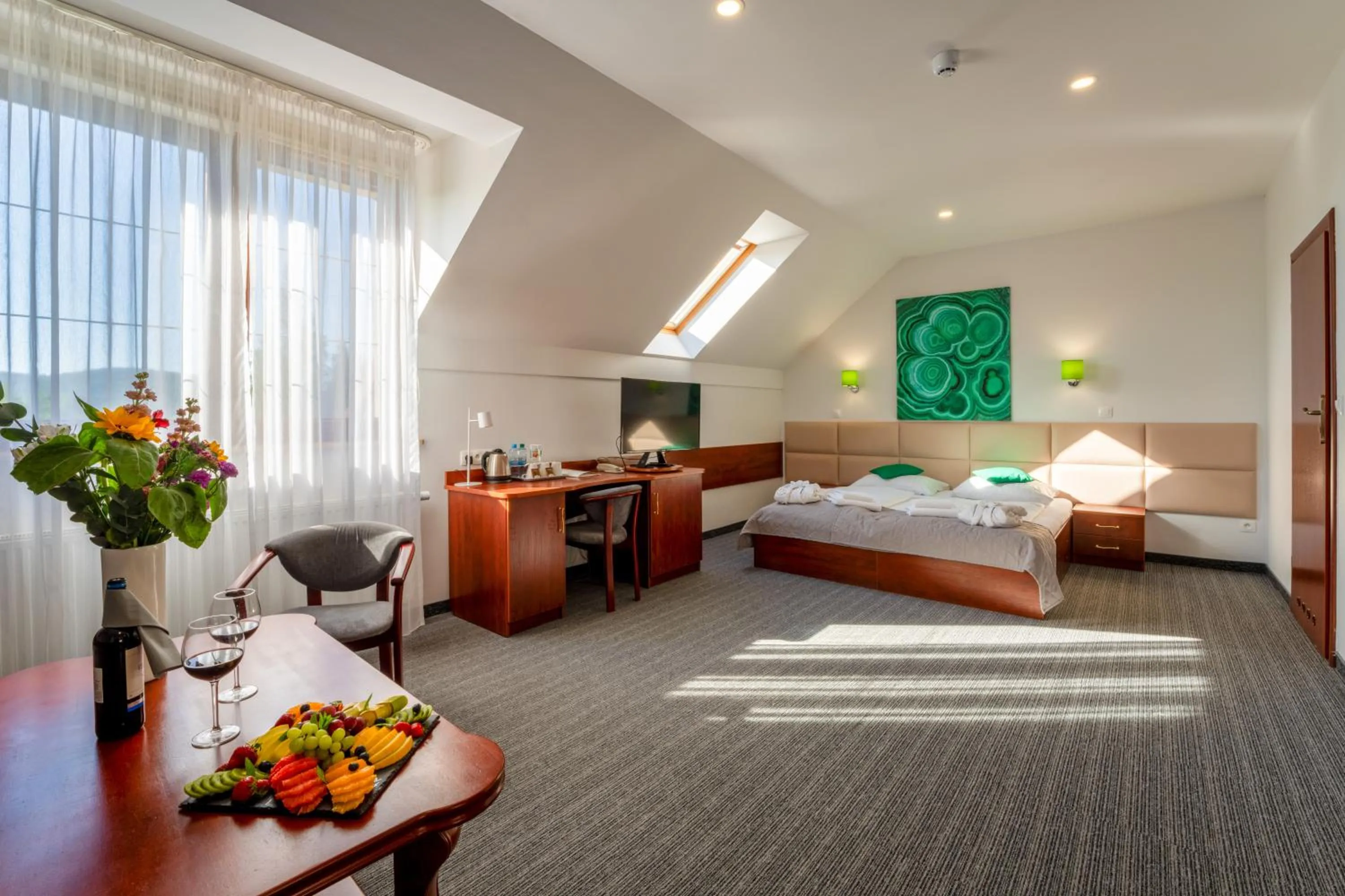 Bed in Malachit Karpacz SPA Hotel