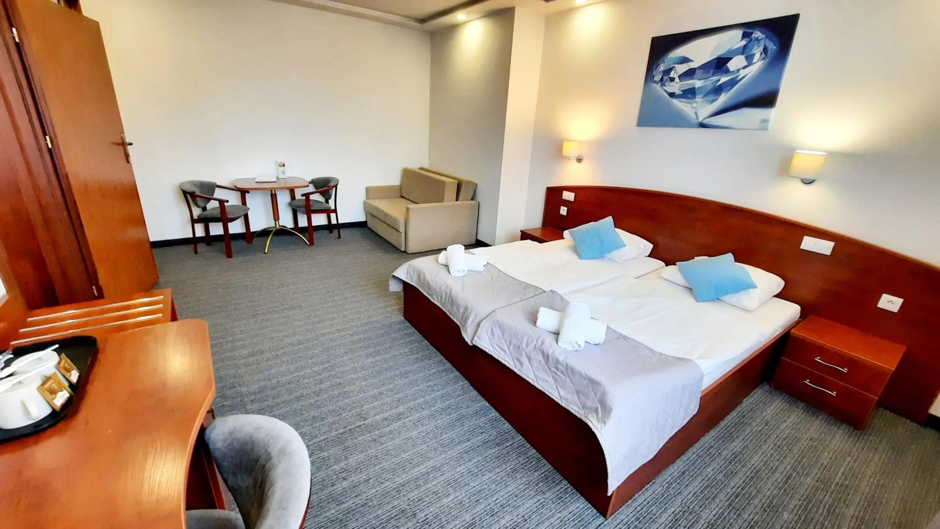 Bed in Malachit Karpacz SPA Hotel