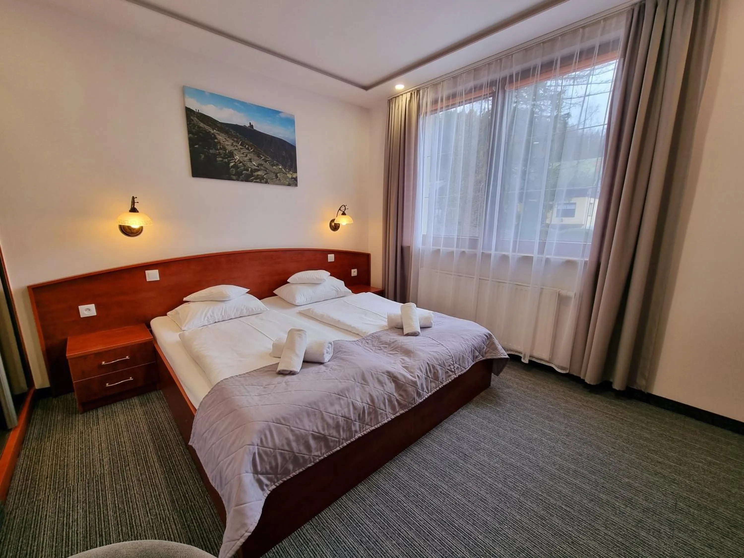 Bed in Malachit Karpacz SPA Hotel