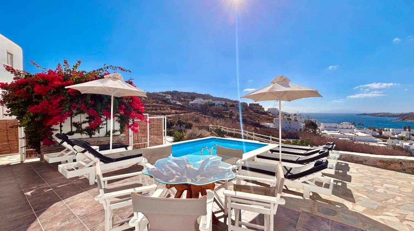 Balcony/Terrace in Amperian Mykonos Suites & Villas
