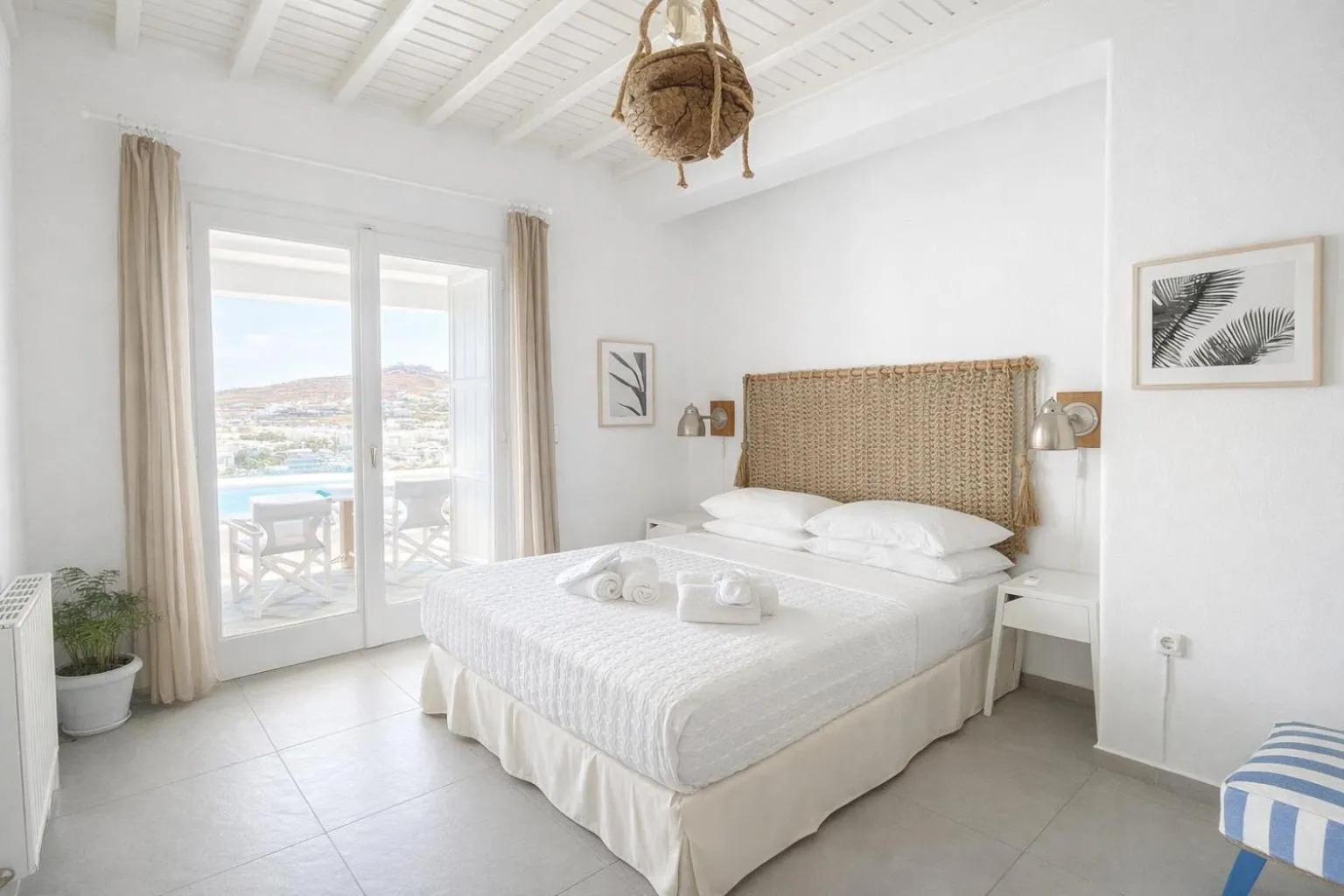 Bedroom, Bed in Amperian Mykonos Suites & Villas