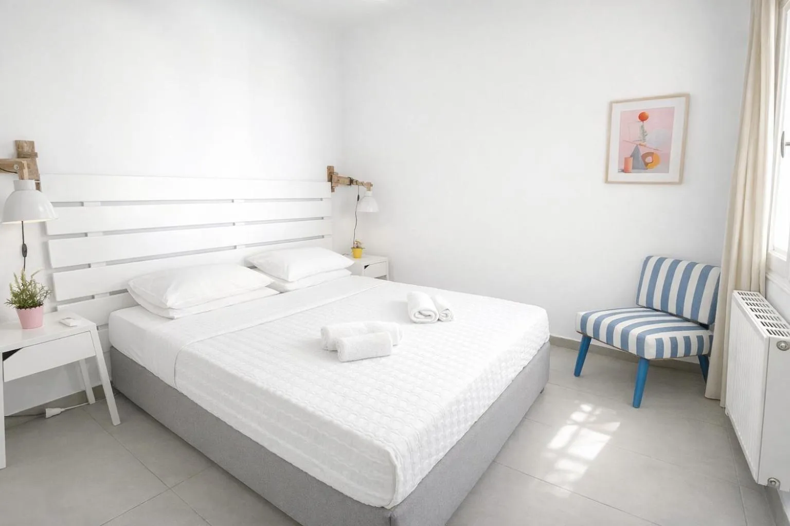 Bedroom, Bed in Amperian Mykonos Suites & Villas