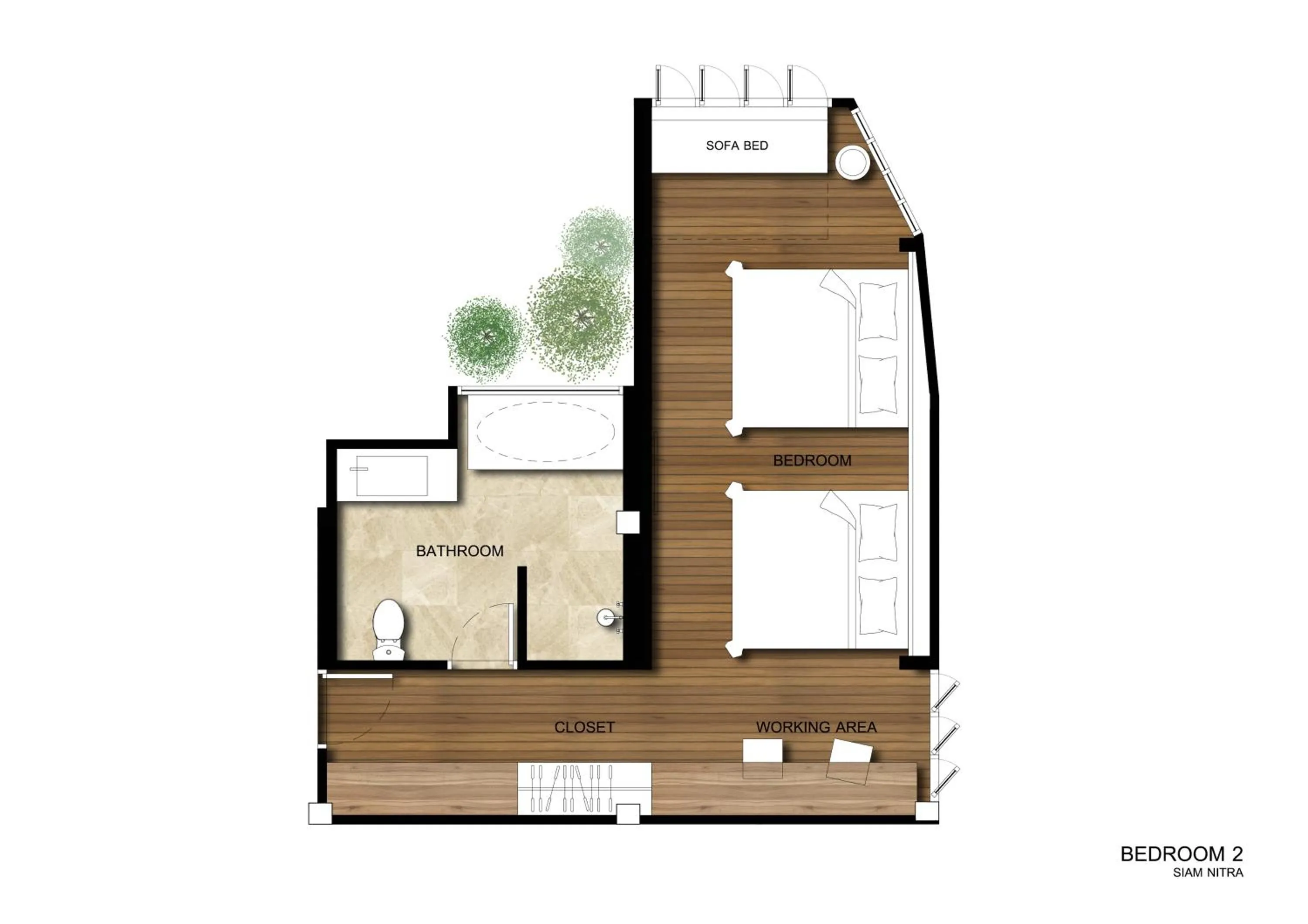 Floor plan in Siam Nitra Boutique Hotel