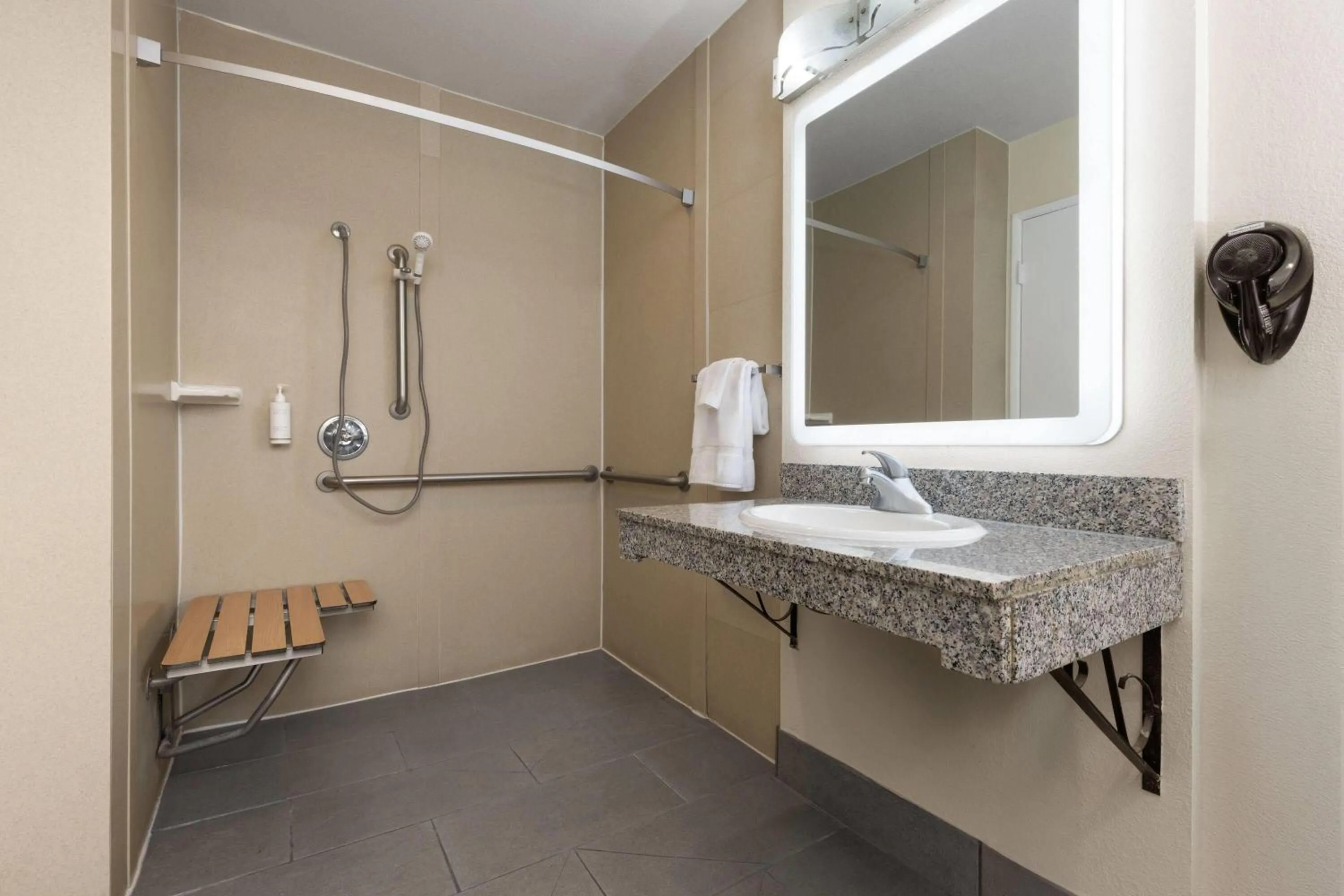 Shower in Travelodge by Wyndham Banning Casino and Outlet Mall