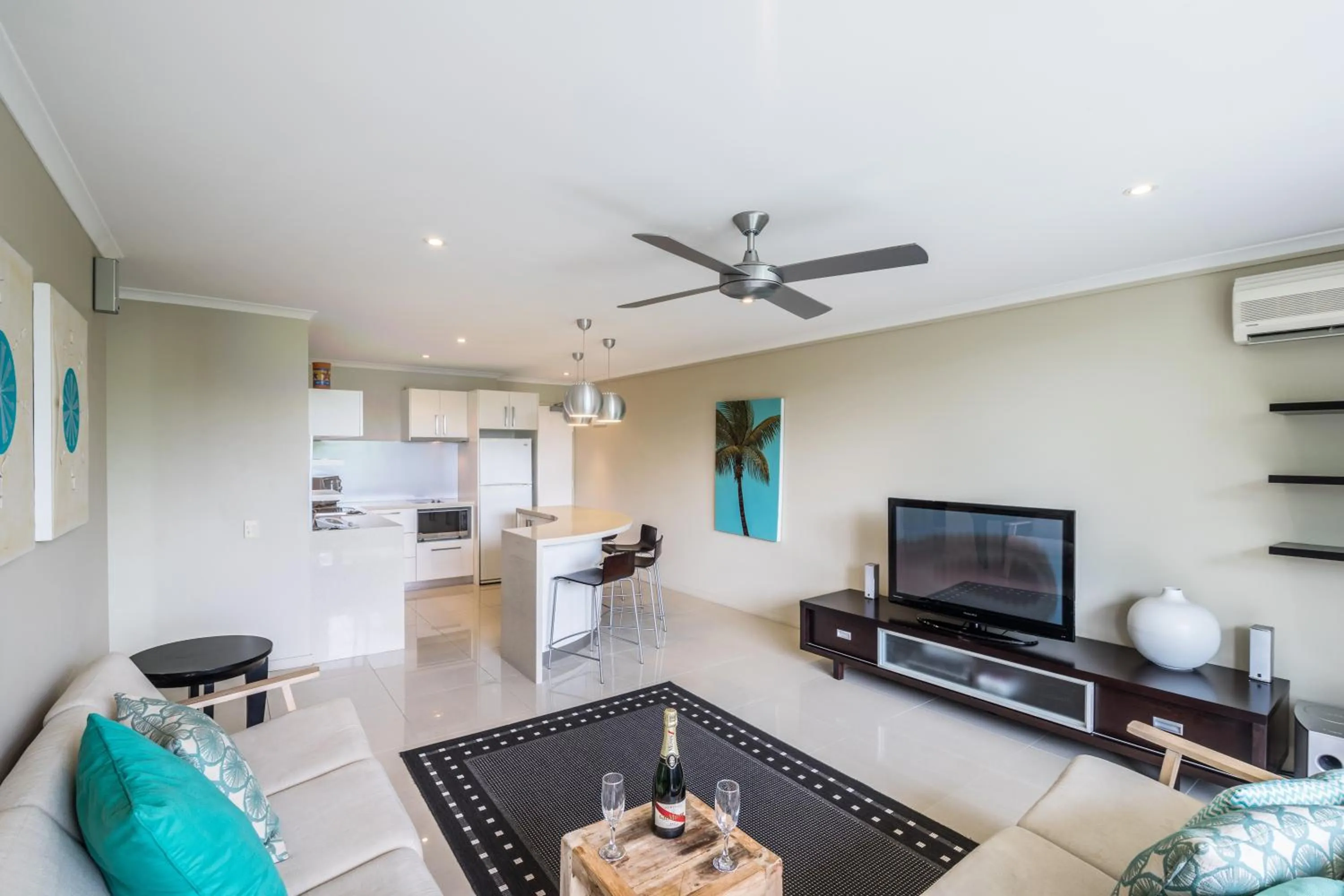 Living room in Noosa Harbour Resort