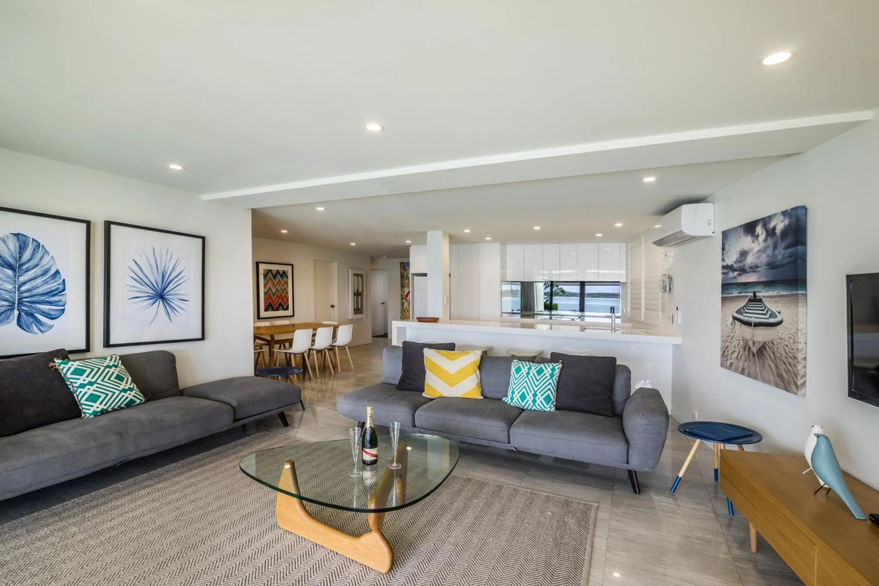 Living room in Noosa Harbour Resort