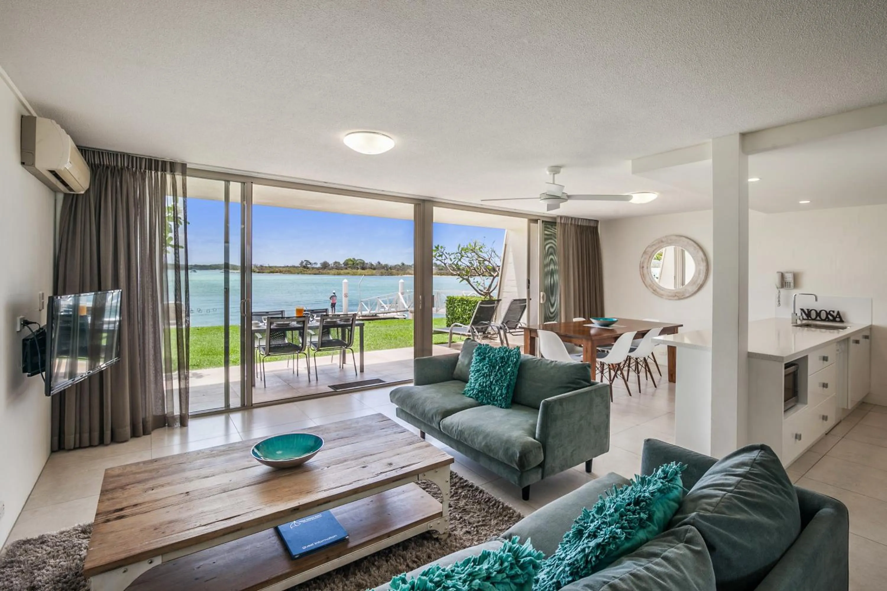 Living room in Noosa Harbour Resort