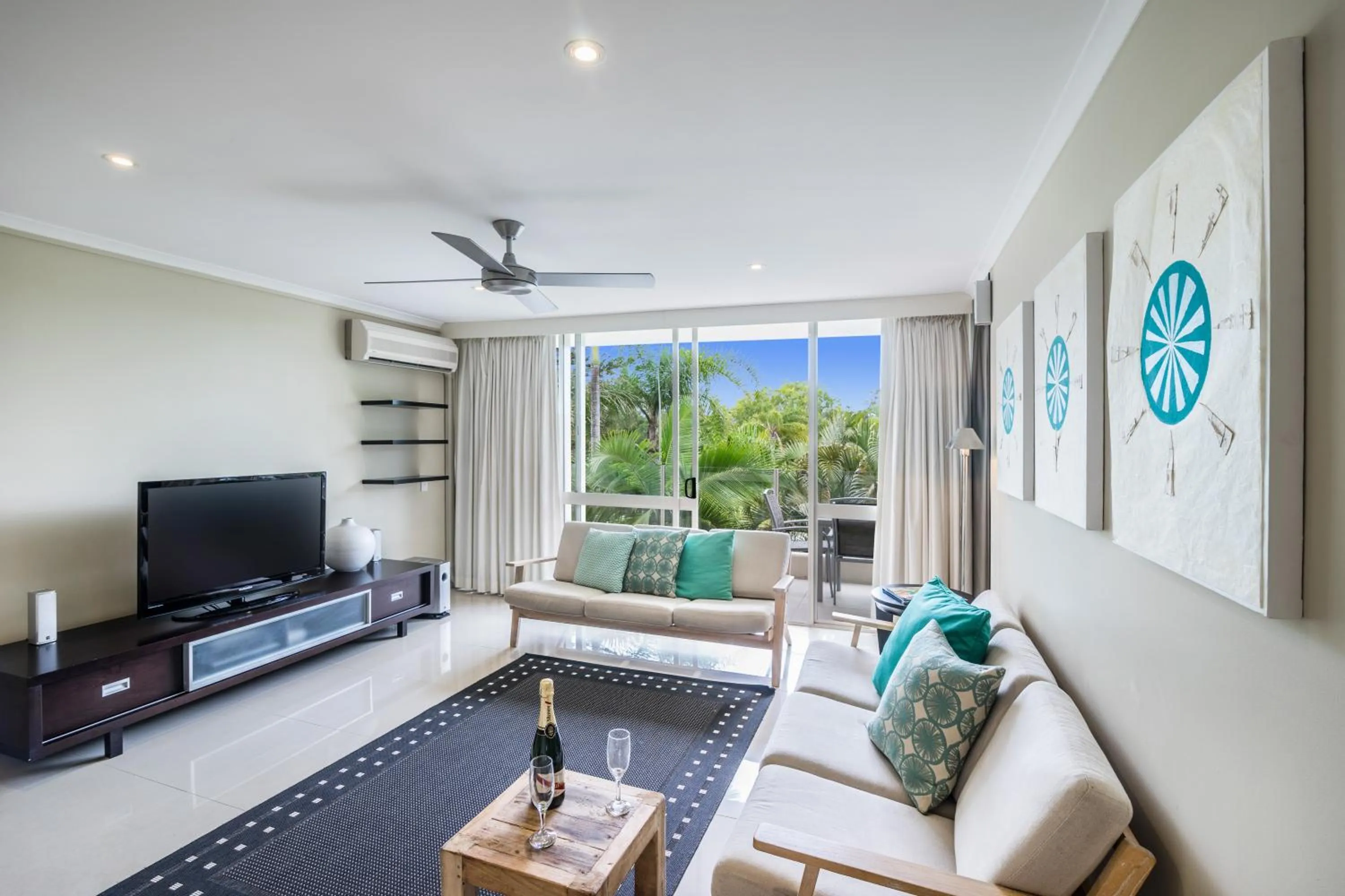 Living room in Noosa Harbour Resort