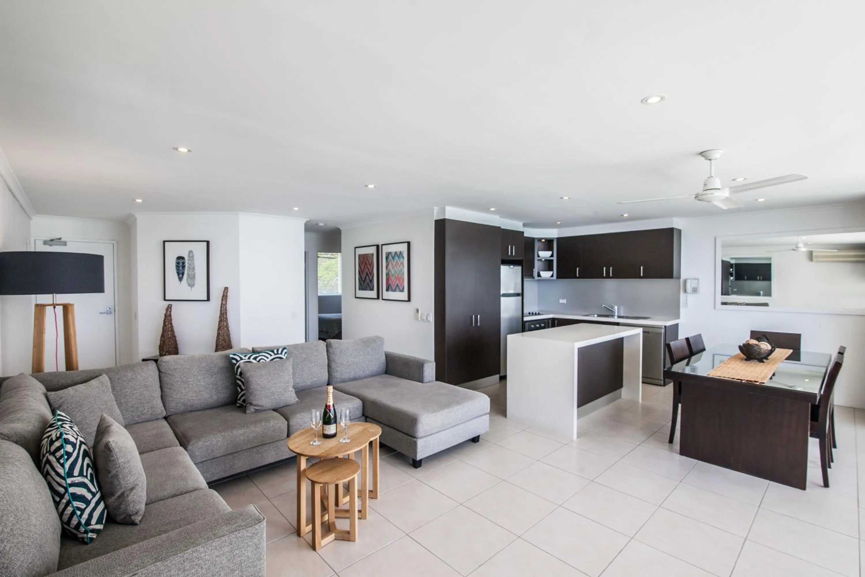 Living room in Noosa Harbour Resort