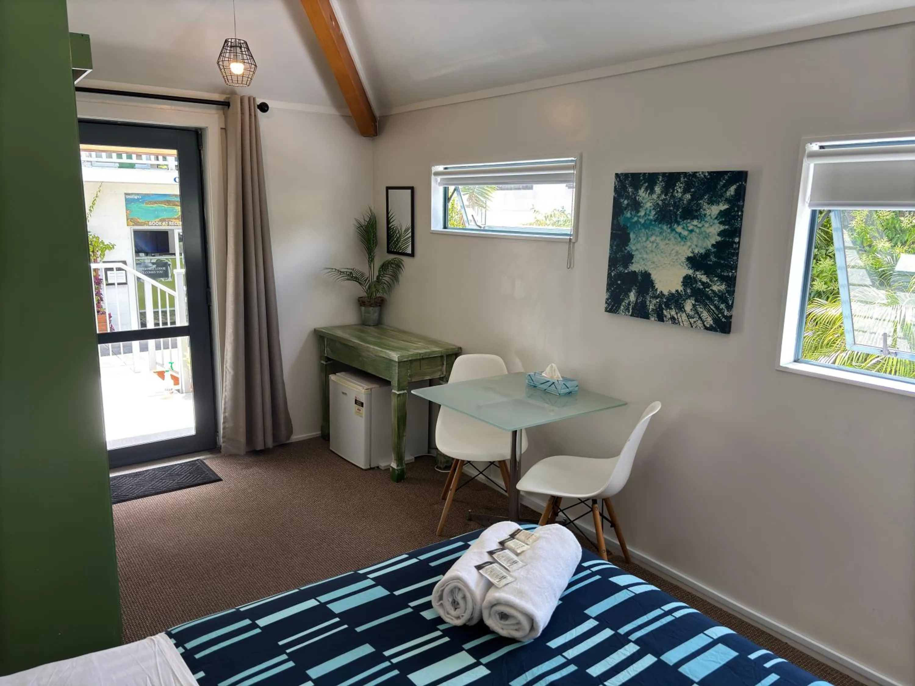 Bed in Peppertree Lodge