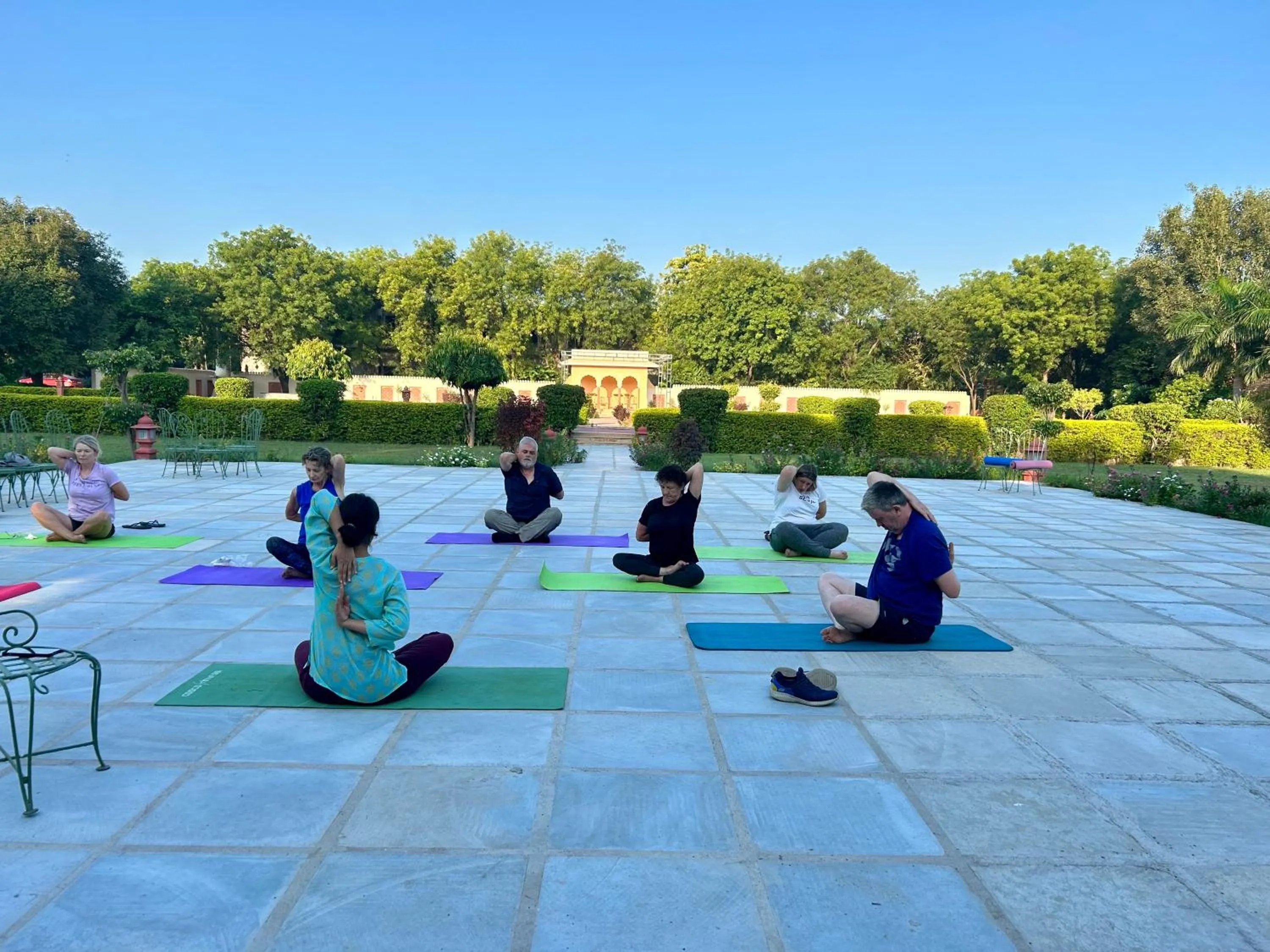Garden in Umaid Palace - A Lakeside Resort - 25 minutes from Mehandipur Balaji - 20 minutes from Chand Baori Stepwell Abhaneri & 40 minutes from Bhangarh Fort