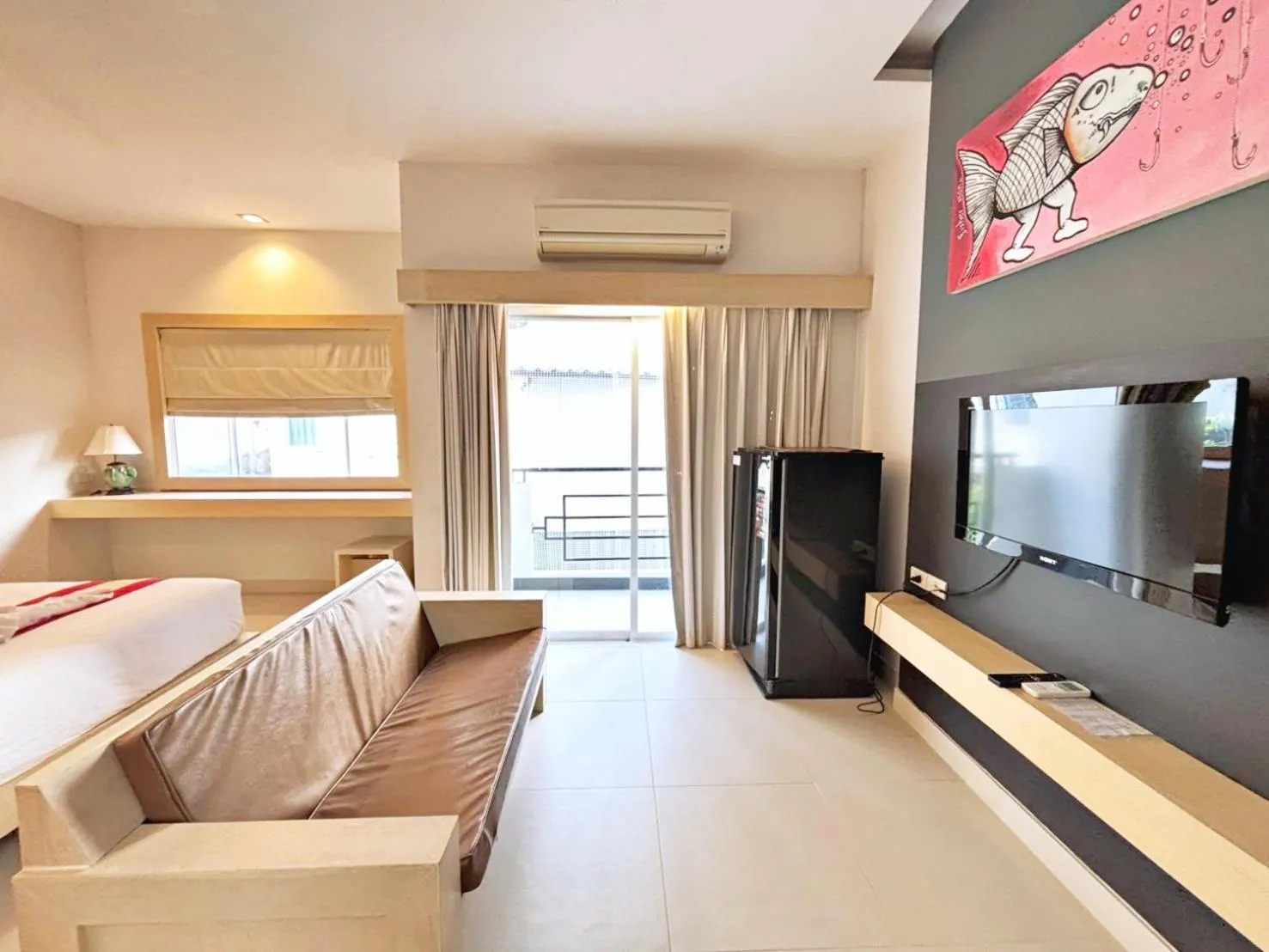 Communal lounge/ TV room, Bed in Khuang Singh Residence & Hotel Chiangmai