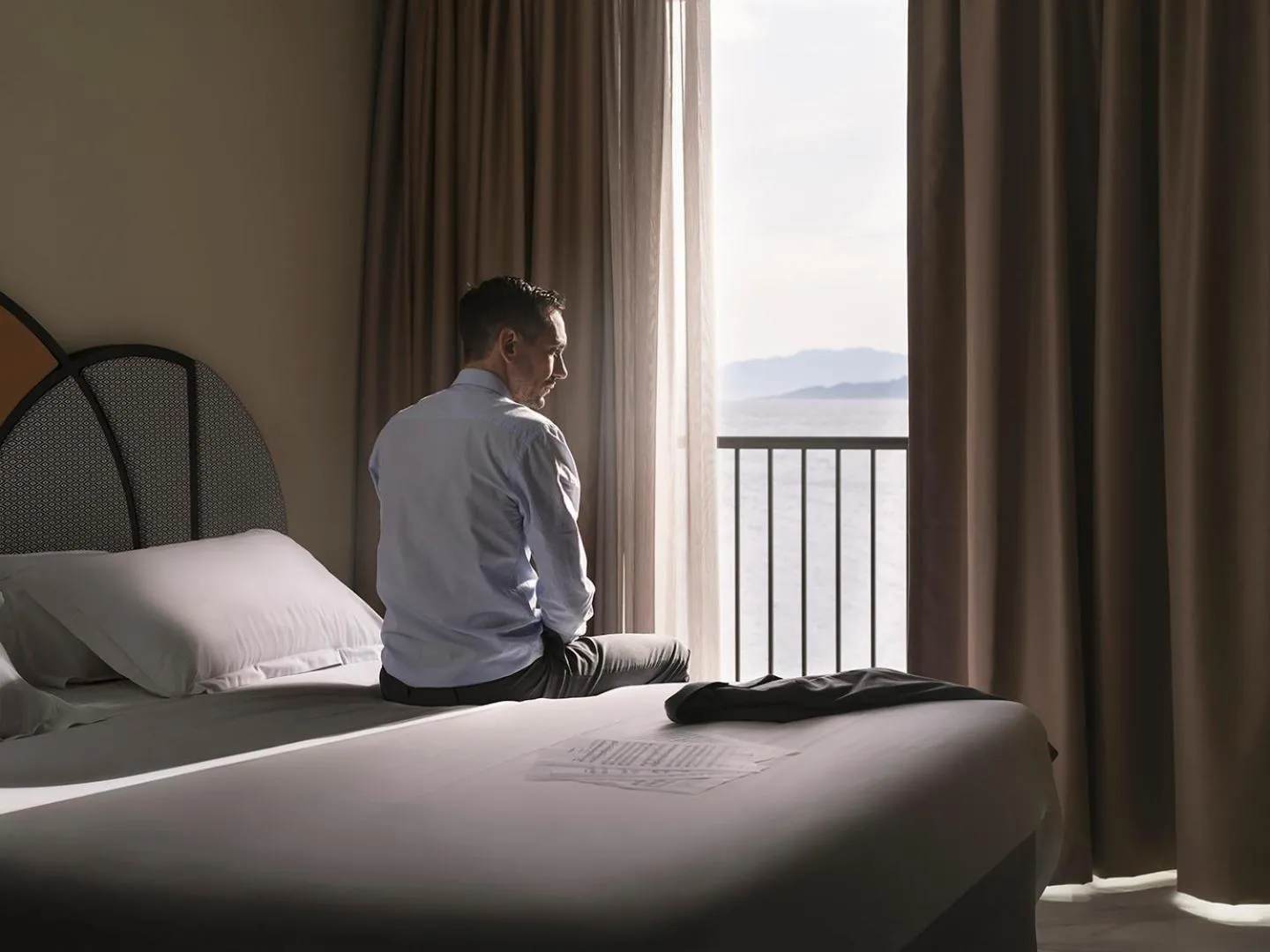 Bed in Hotel La Pietra Restaurant & Spa