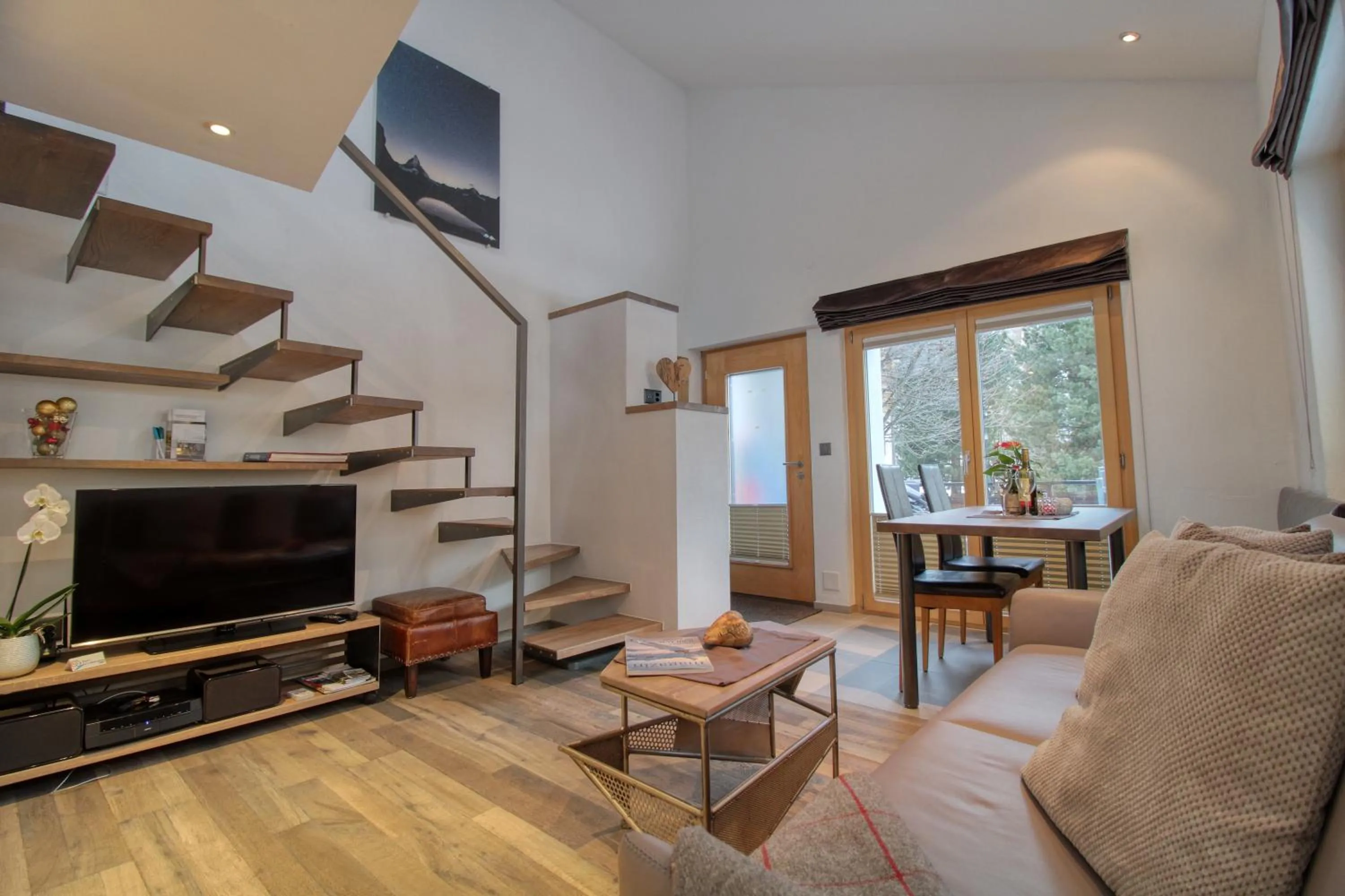 Seating area in Chalet Abacus