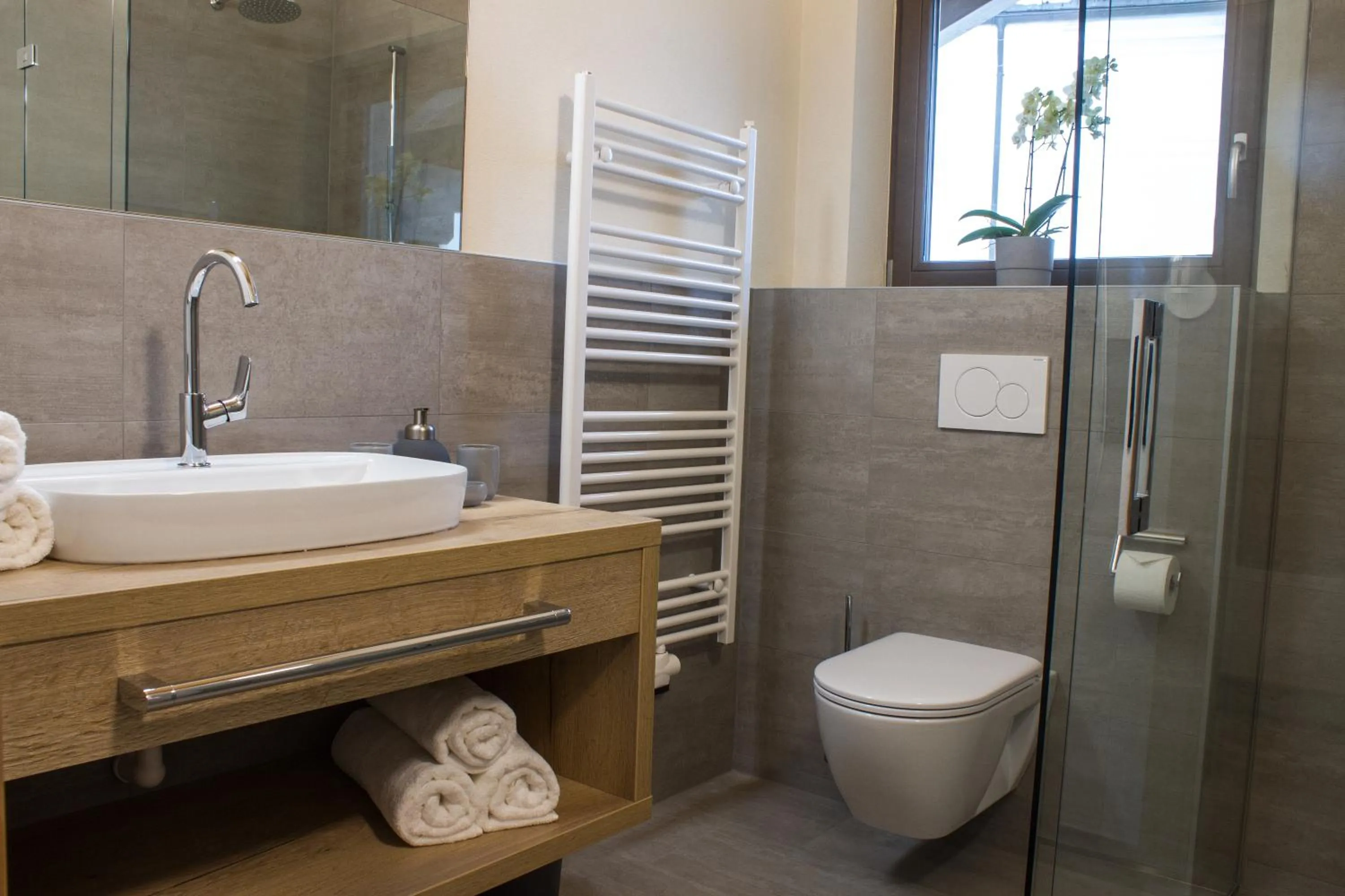 Shower in Panorama Apart Weisses Rössl