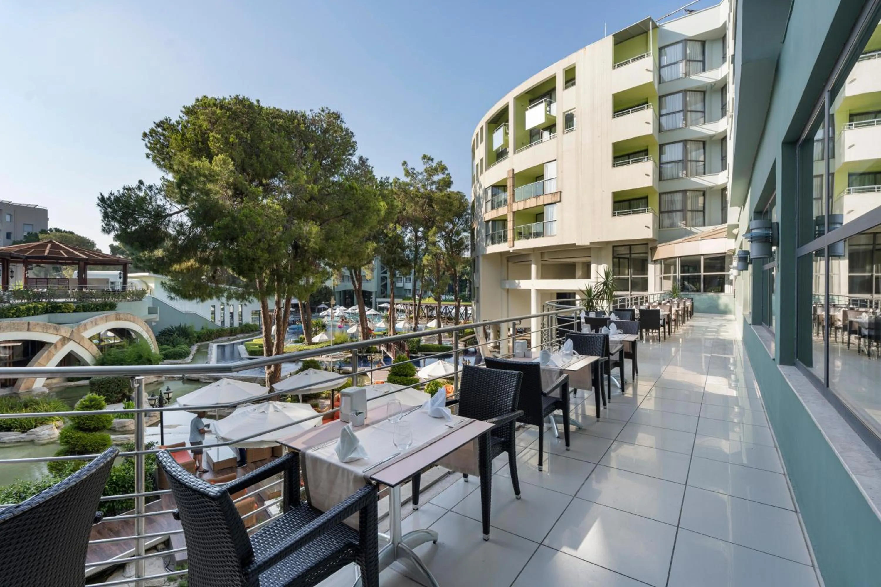 Patio in Limak Atlantis Deluxe Hotel Belek