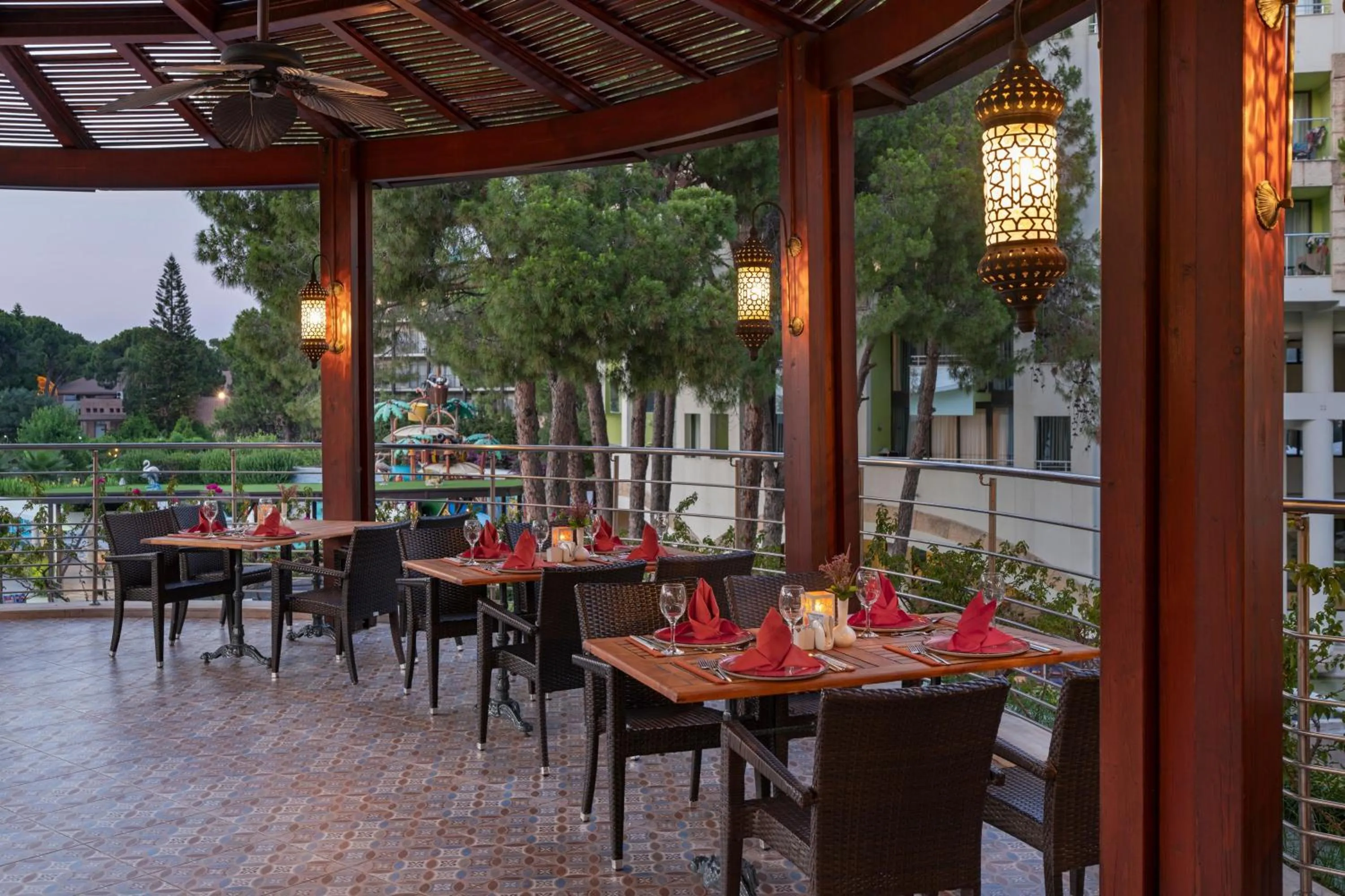 Patio in Limak Atlantis Deluxe Hotel Belek