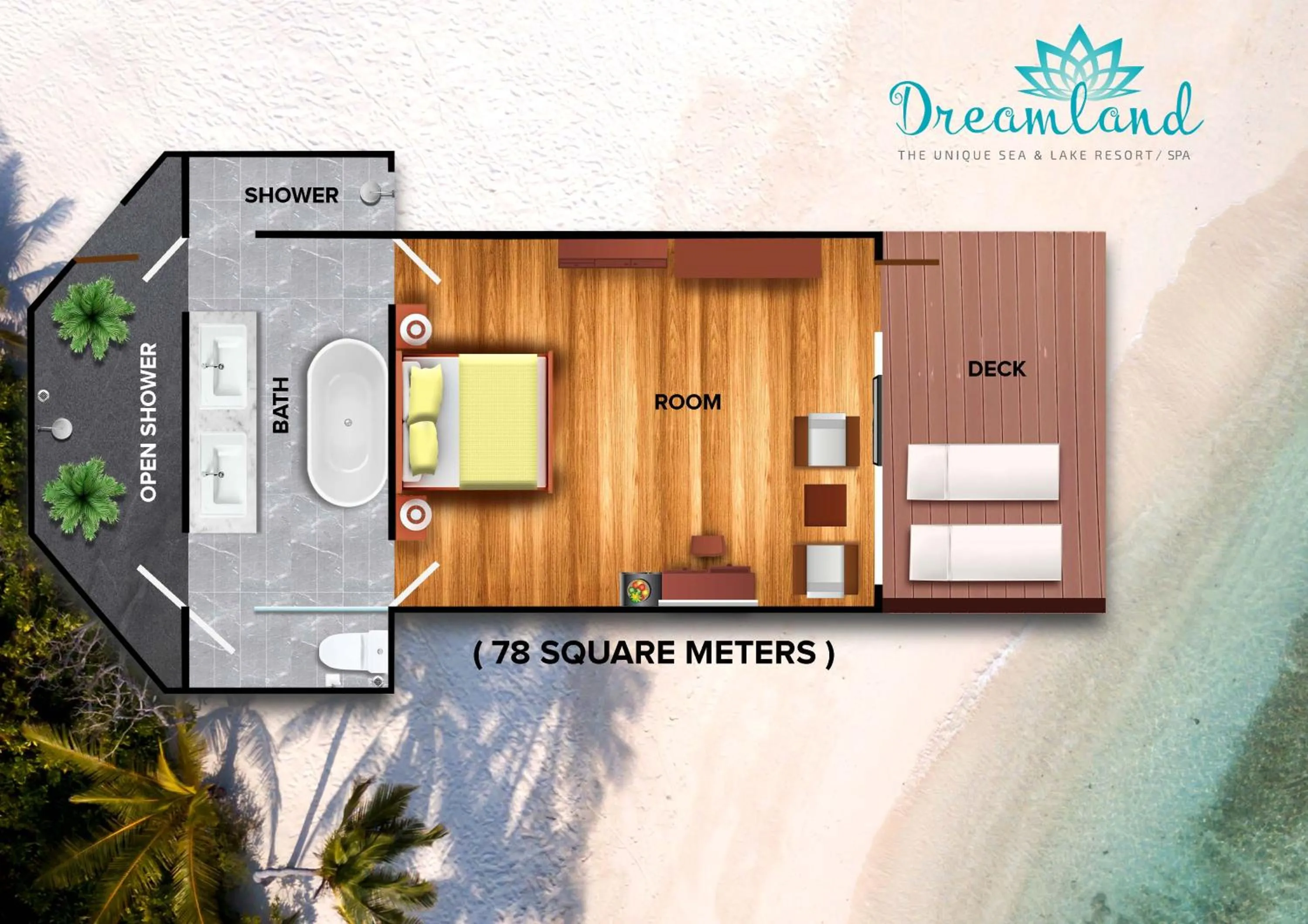 Floor plan in Dreamland Maldives Resort
