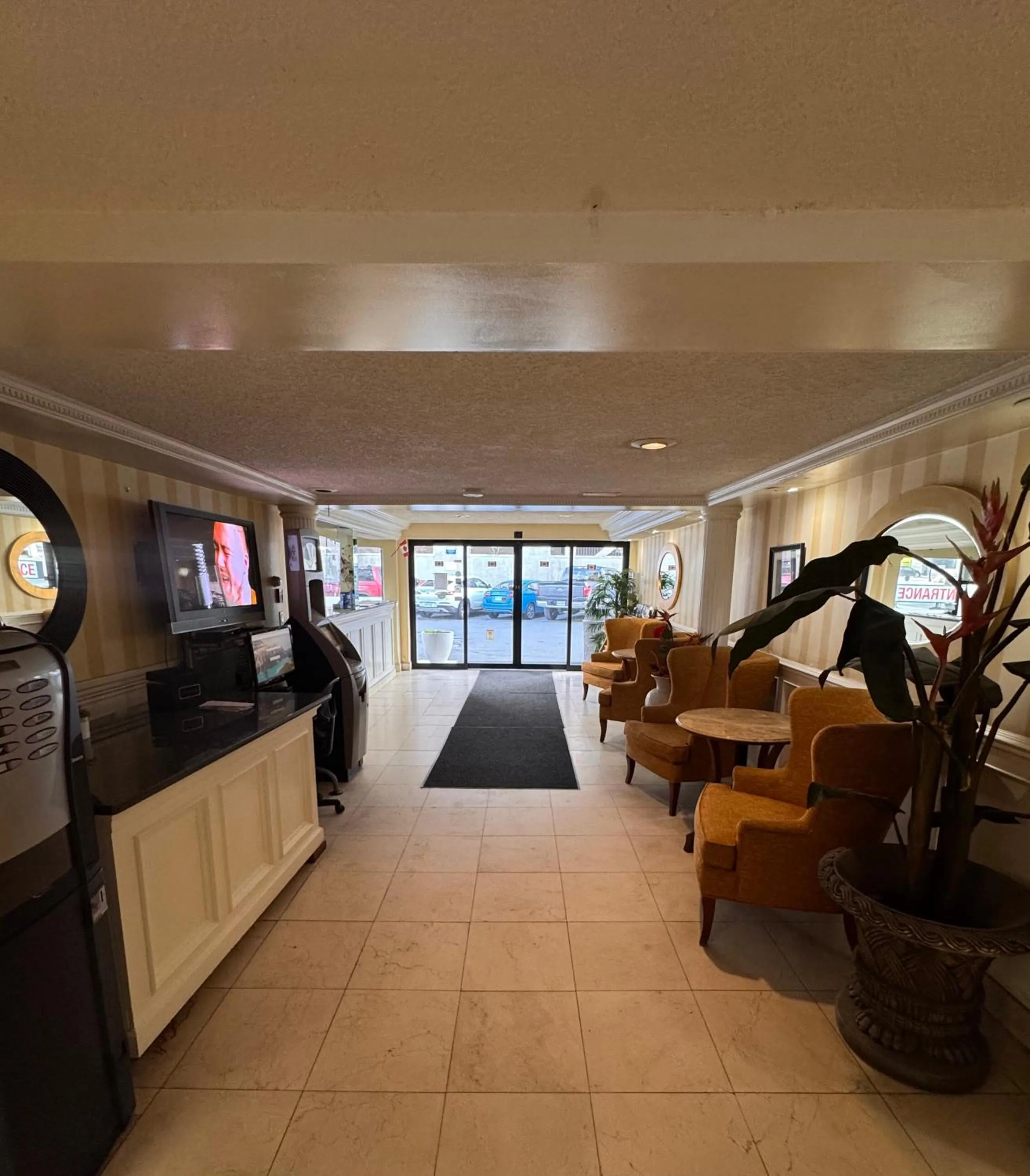 Seating area in Island Travel Inn