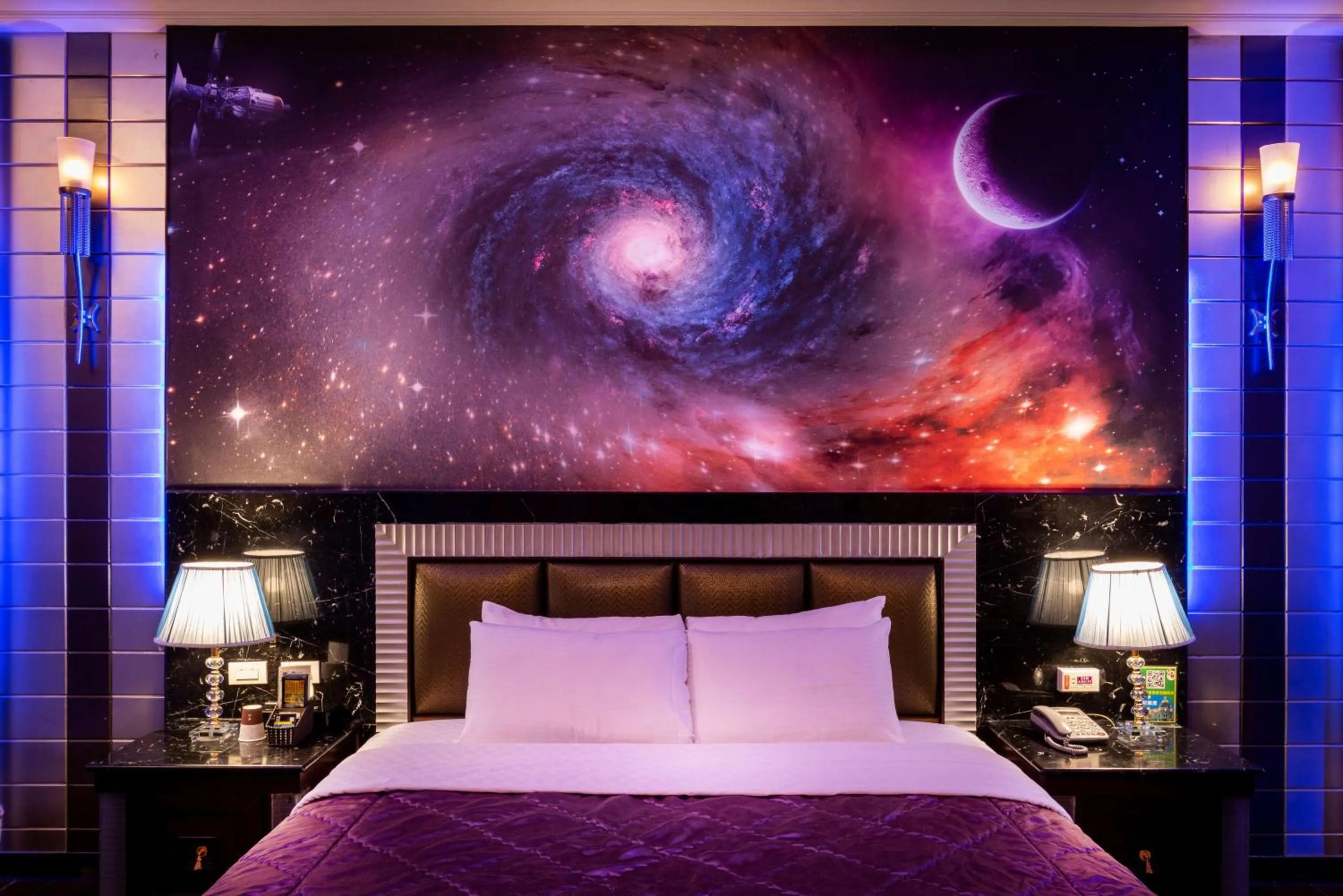 Bed in 國妃鷹堡時尚健康館King & Princess Motel