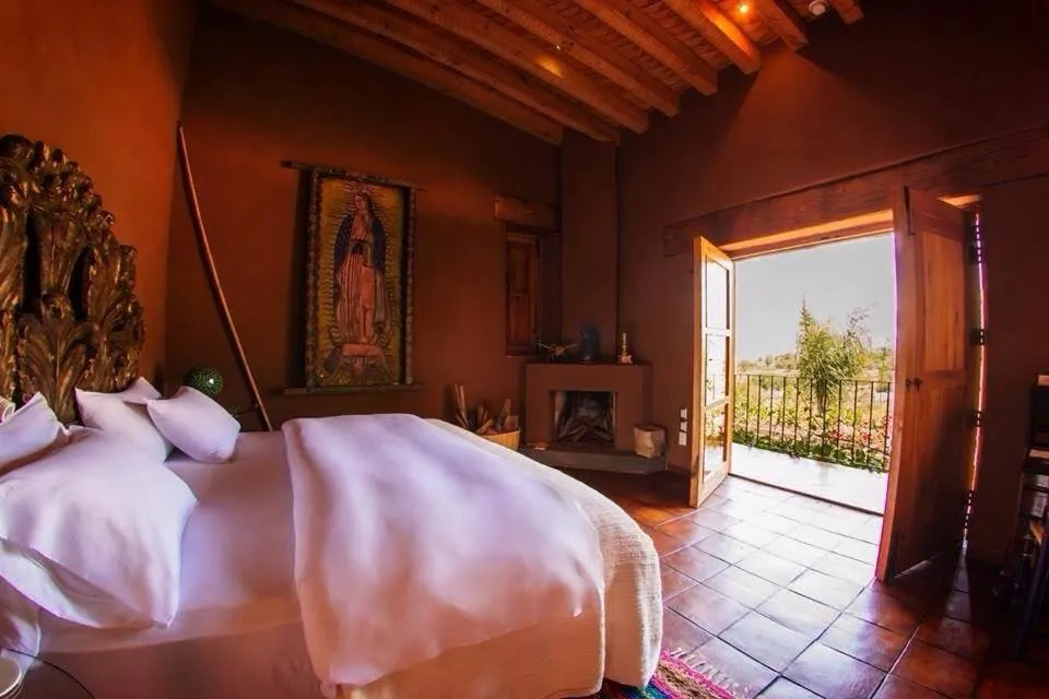 Bed in Hacienda Ucazanaztacua