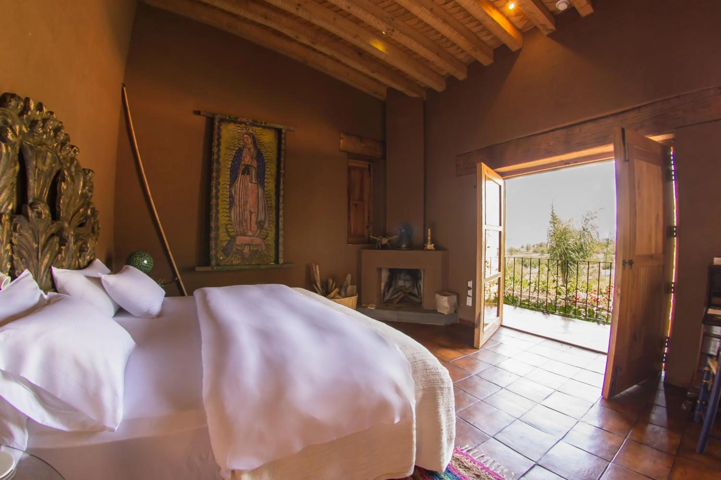 Bed in Hacienda Ucazanaztacua