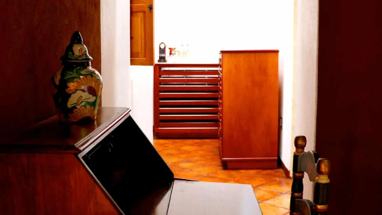 Seating area in Hacienda Ucazanaztacua