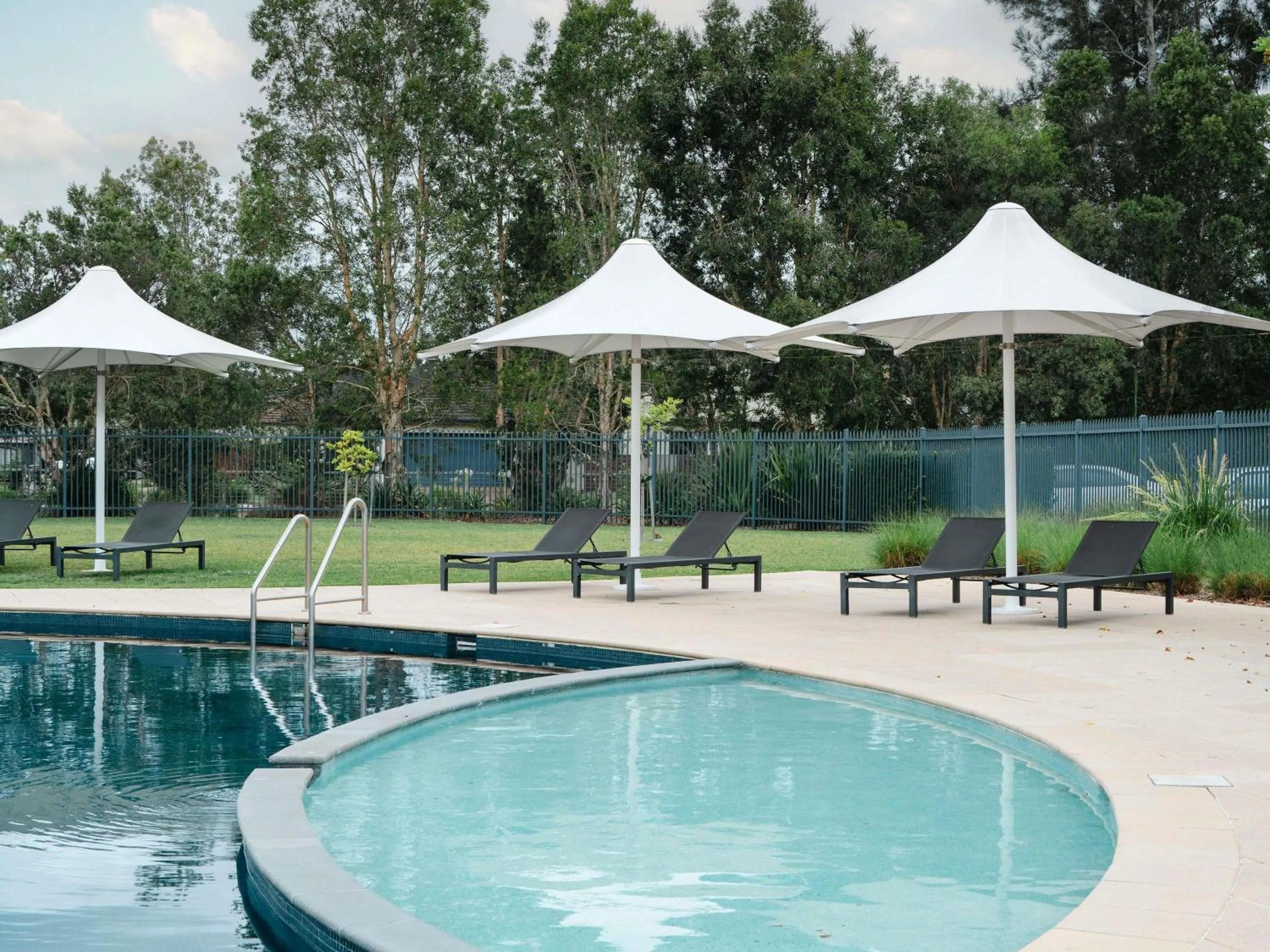 Pool view in Mercure Kooindah Waters Central Coast