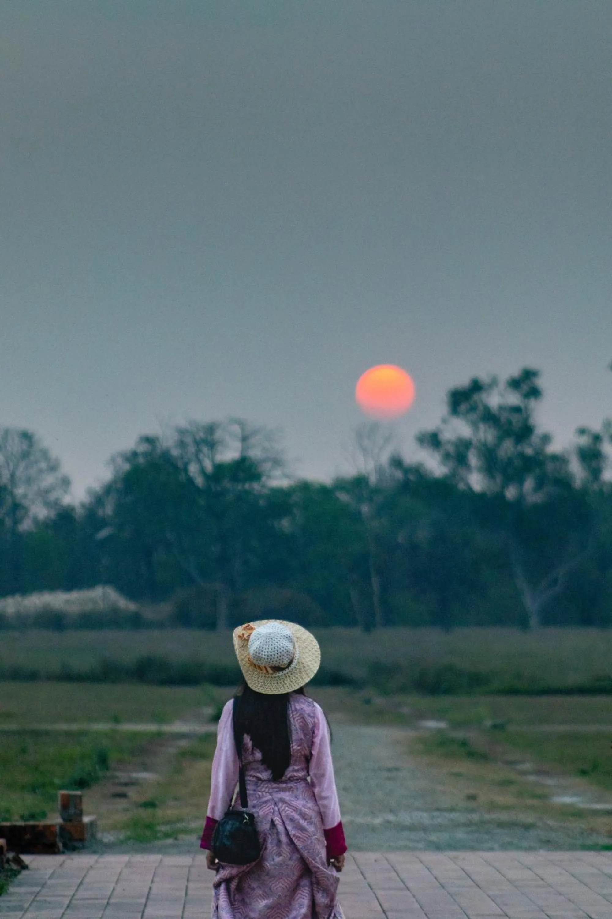Sunset in Hokke Lumbini