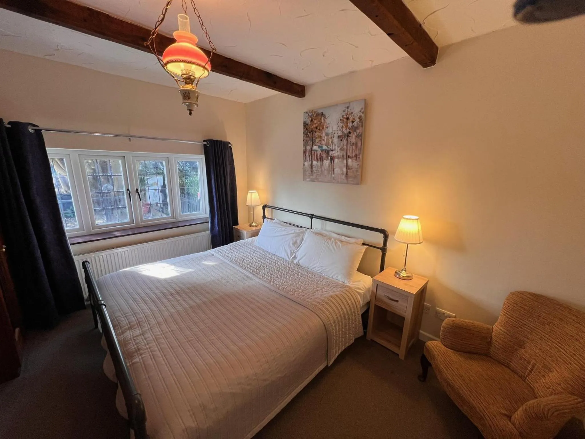 Bedroom, Bed in Hunston Mill Self Catering Dog Stay For Free