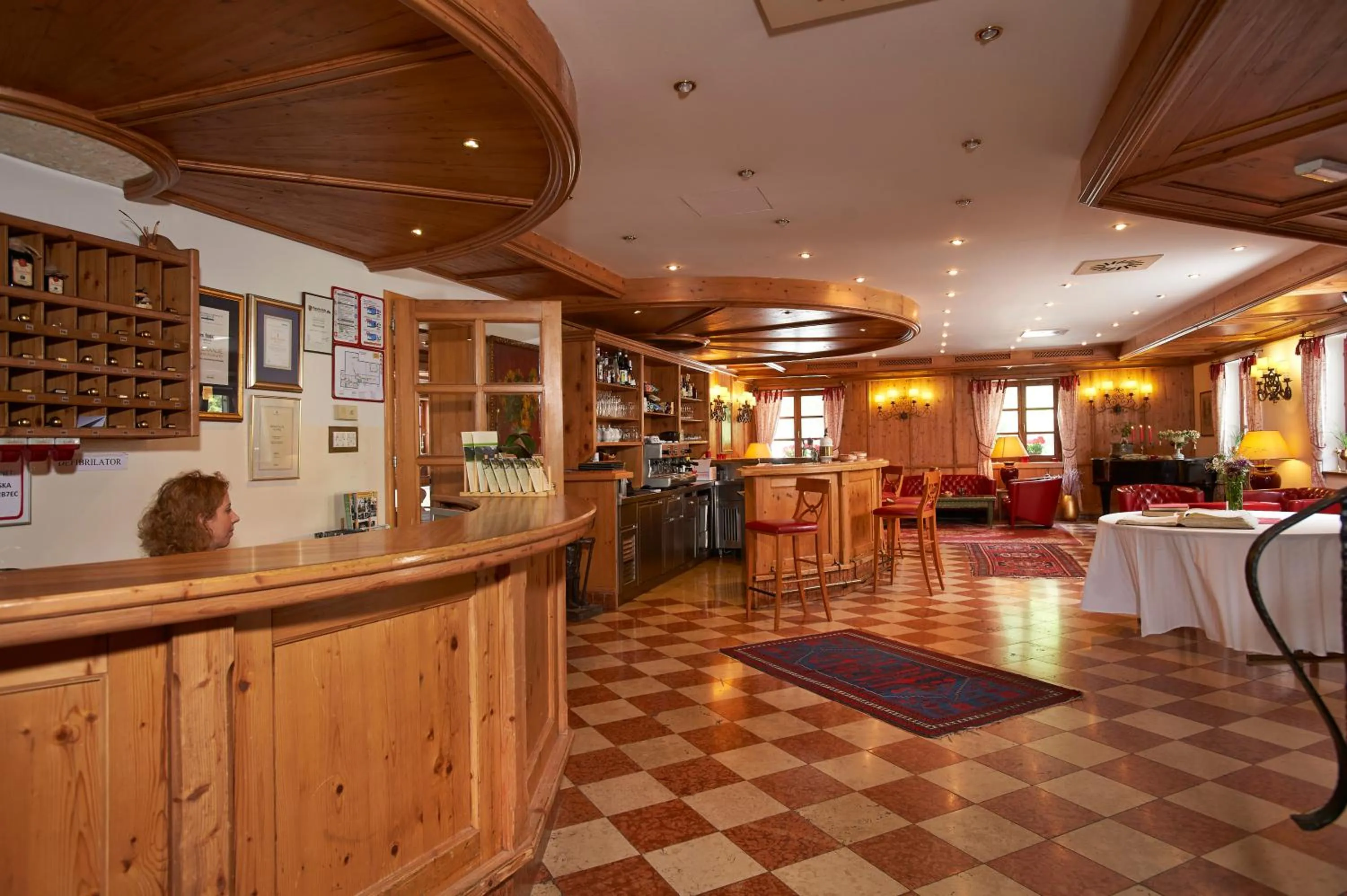 Lobby or reception in Hotel Plesnik Logar Valley