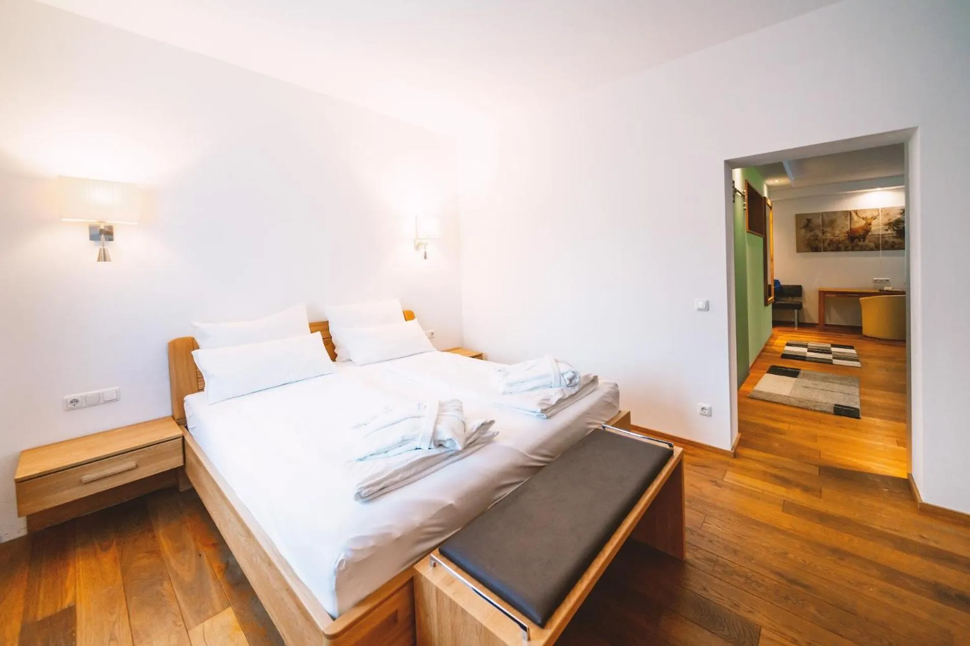 Bed in Aktivhotel Wildschütz