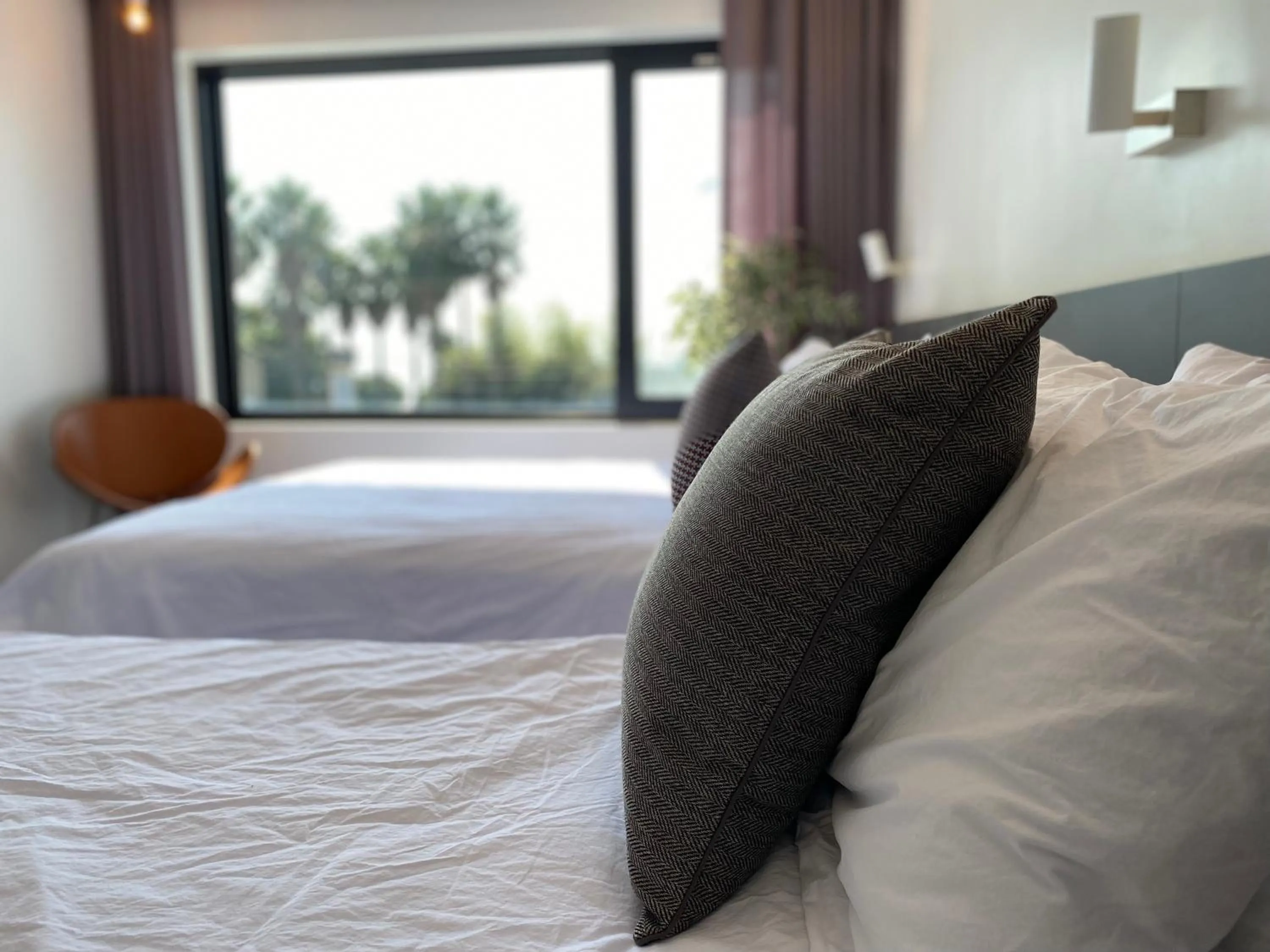 Bedroom in Jeju Bricks Hotel