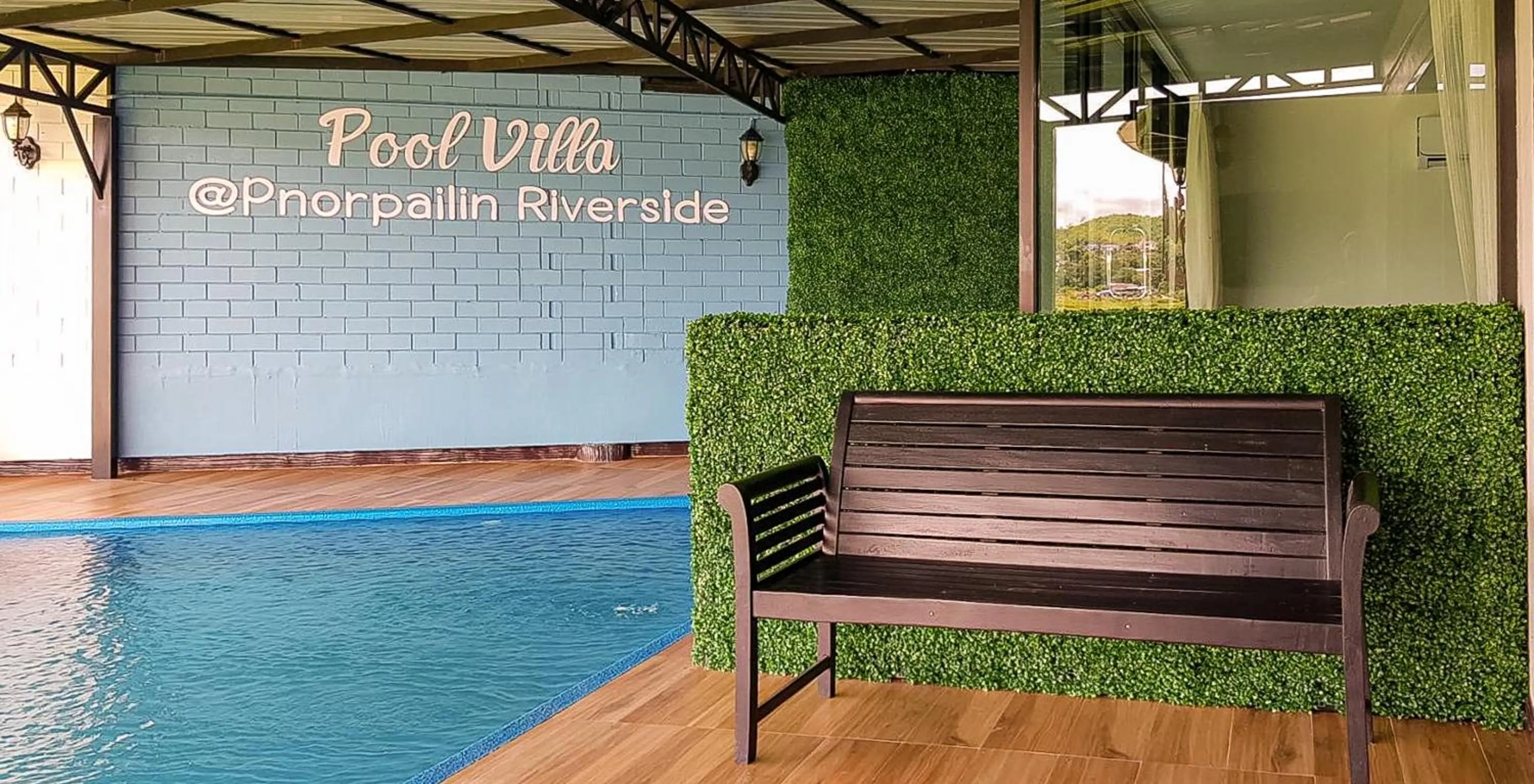 Pool view in Phornpailin Riverside Resort