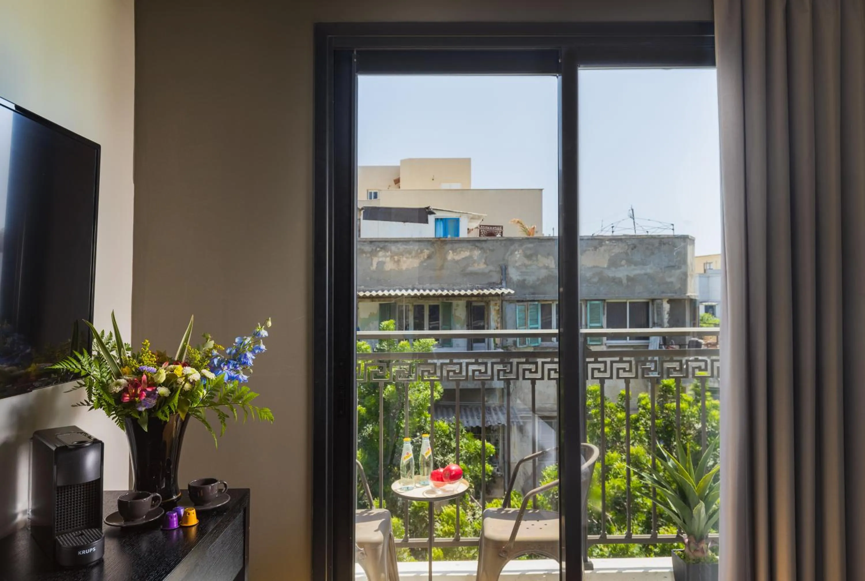Balcony/Terrace in Kalvin Boutique Hotel by Levinsky Market Tel-Aviv