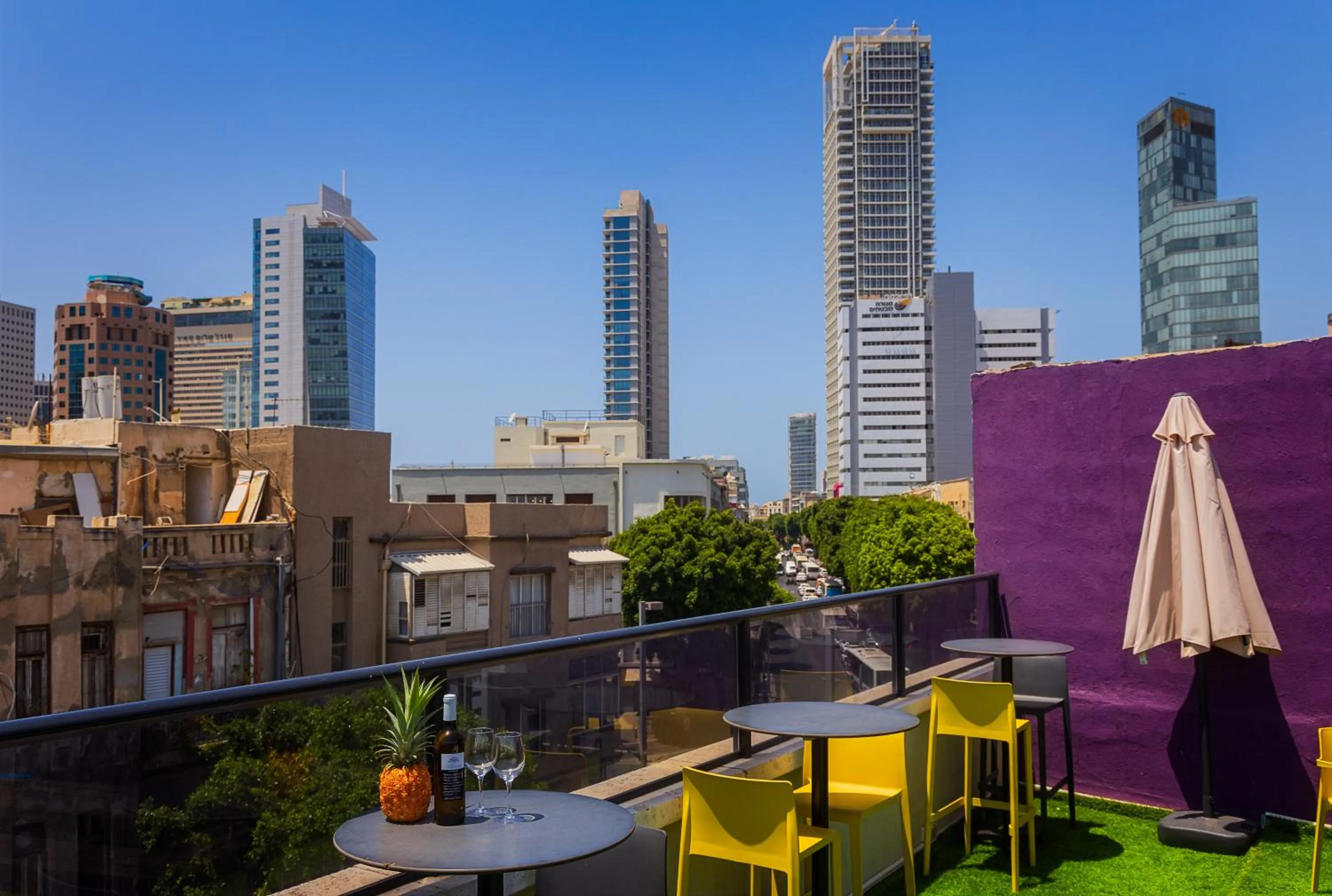 Balcony/Terrace in Kalvin Boutique Hotel by Levinsky Market Tel-Aviv
