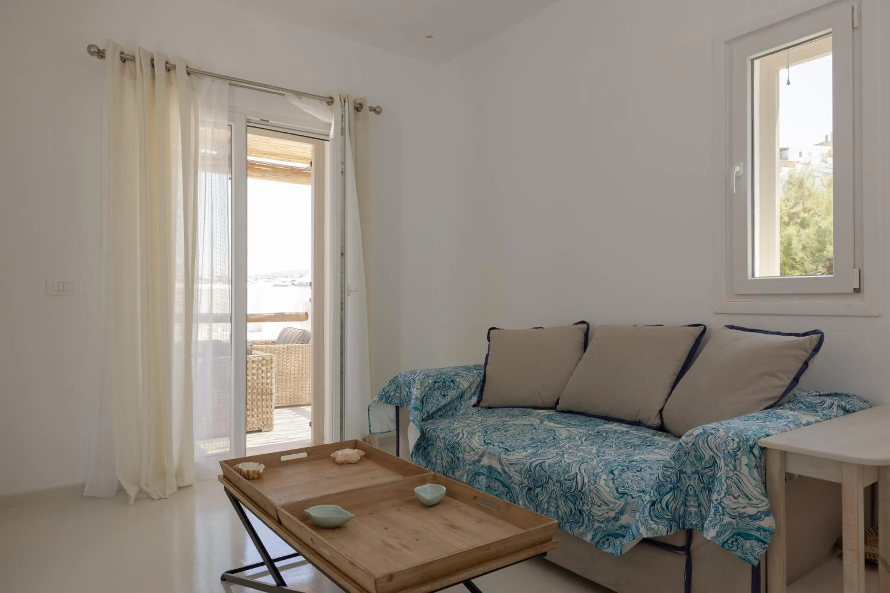 Bed in Amaris Mykonian Residence