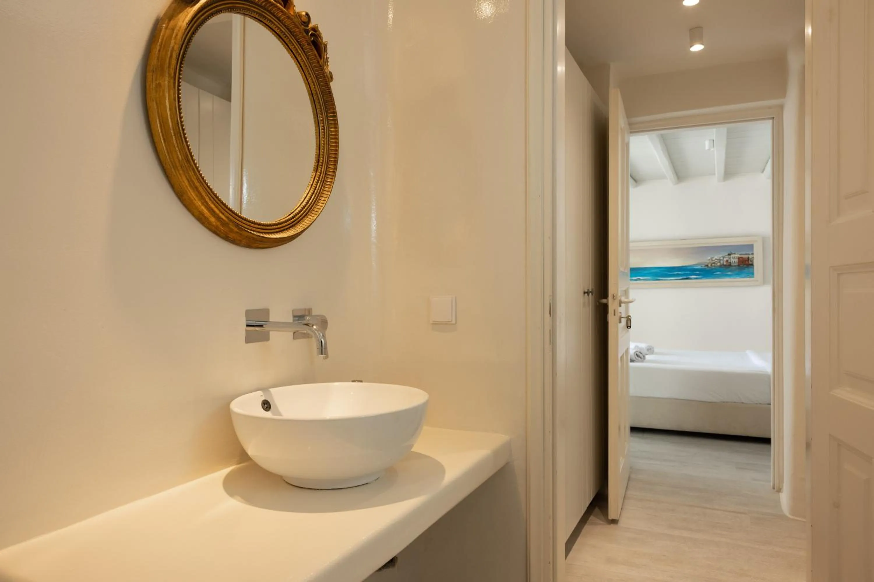 Bed in Amaris Mykonian Residence