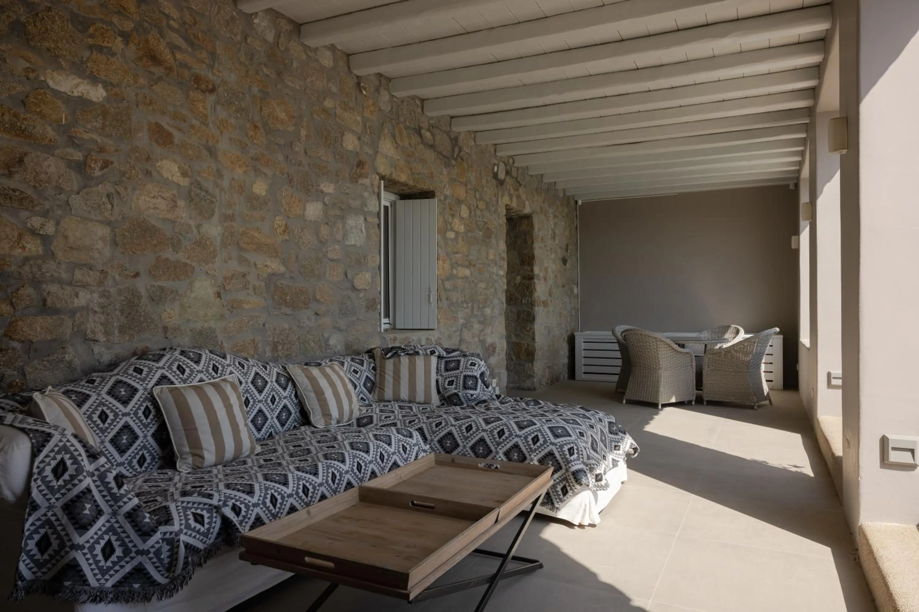 Seating area in Amaris Mykonian Residence