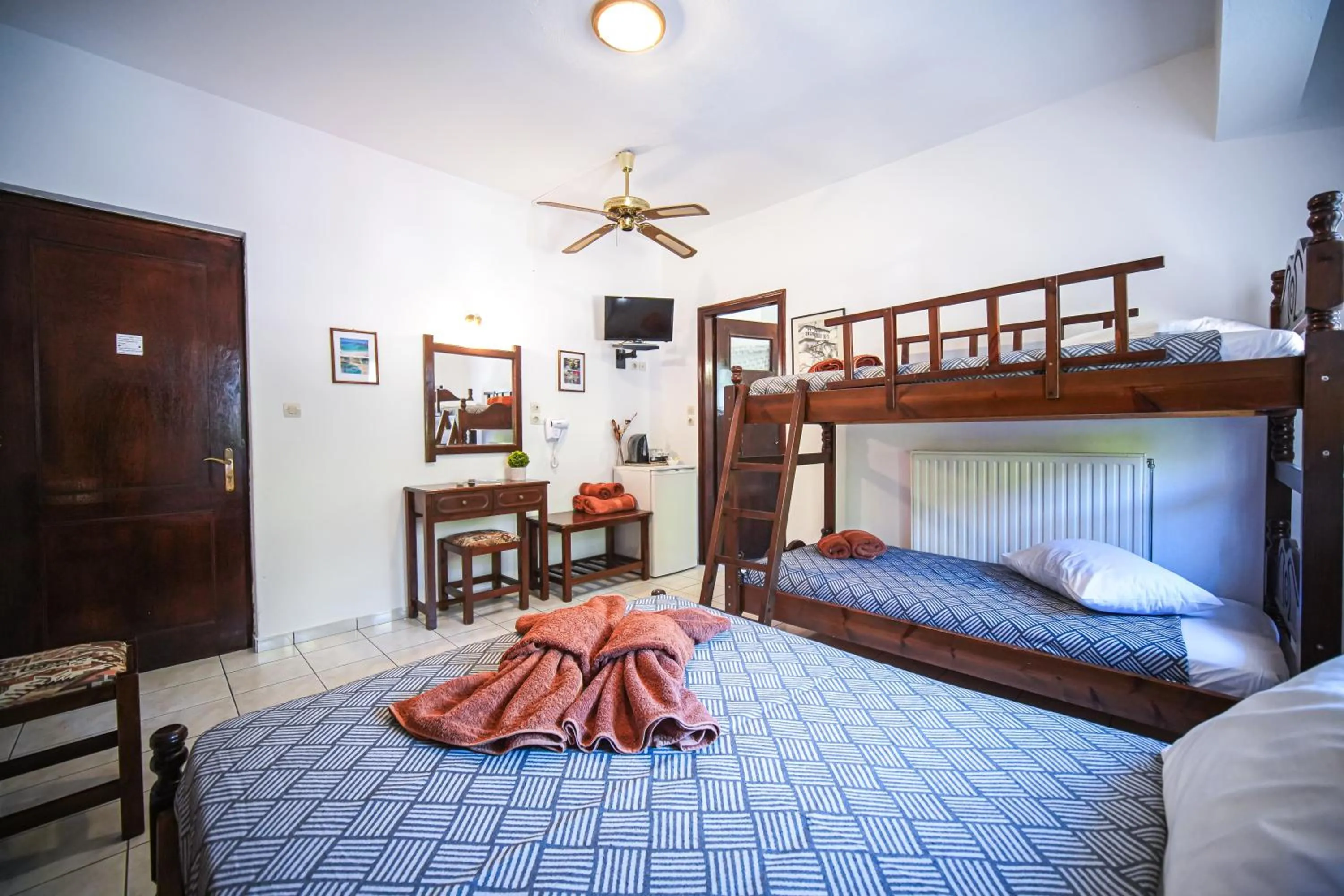 Bed in Hotel Hagiati