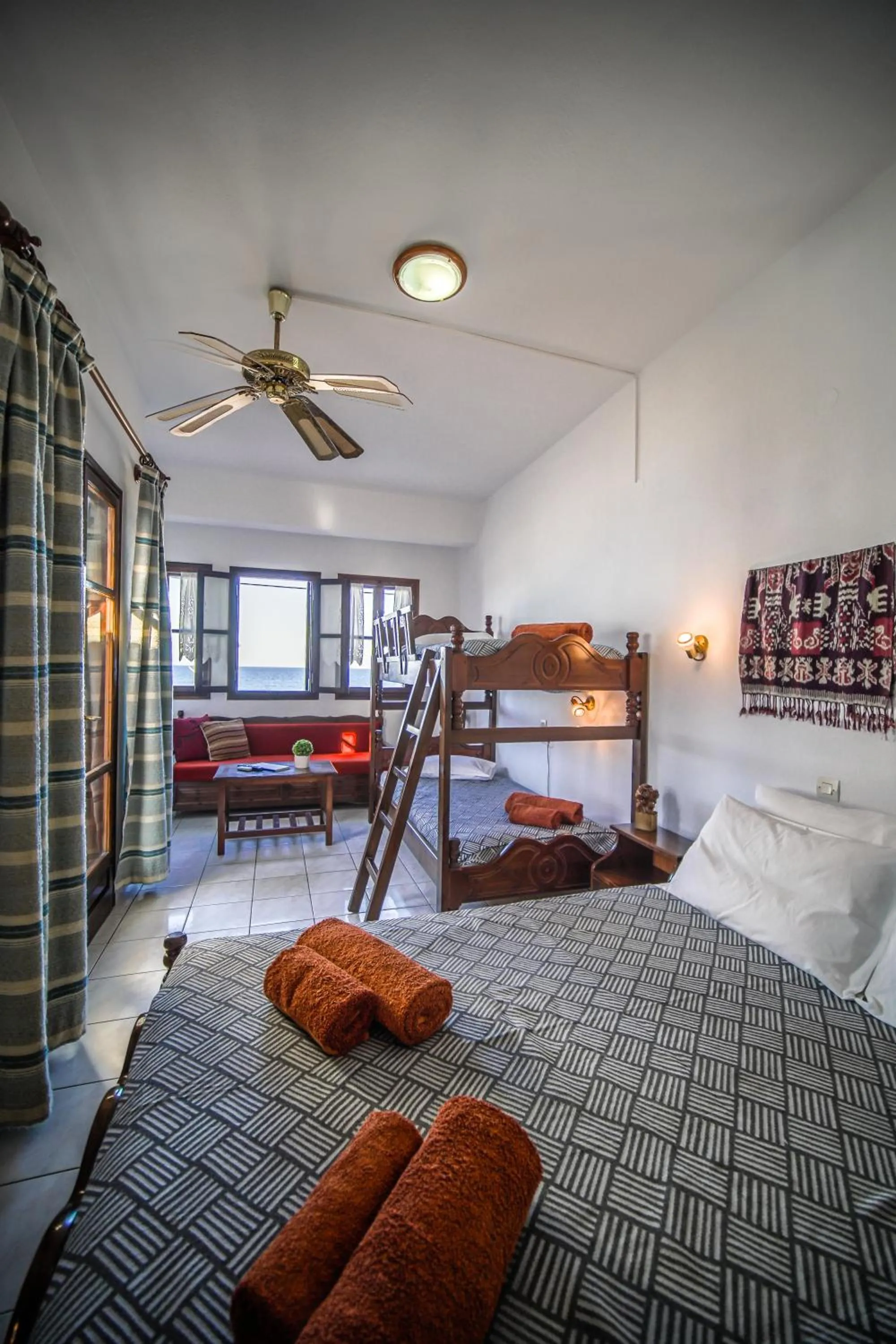 Bed in Hotel Hagiati