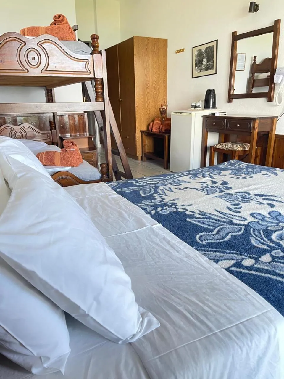 Bed in Hotel Hagiati