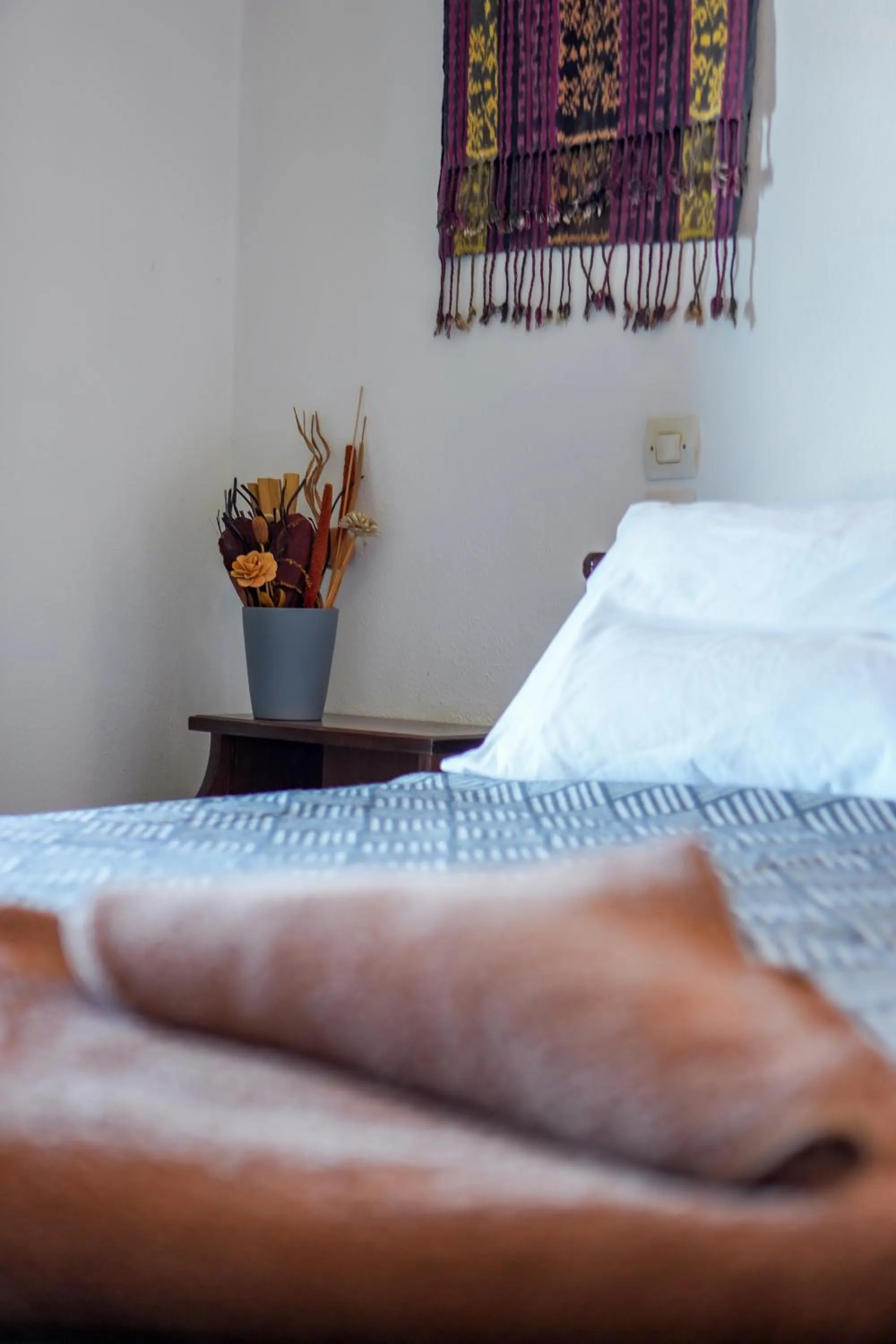 Bed in Hotel Hagiati