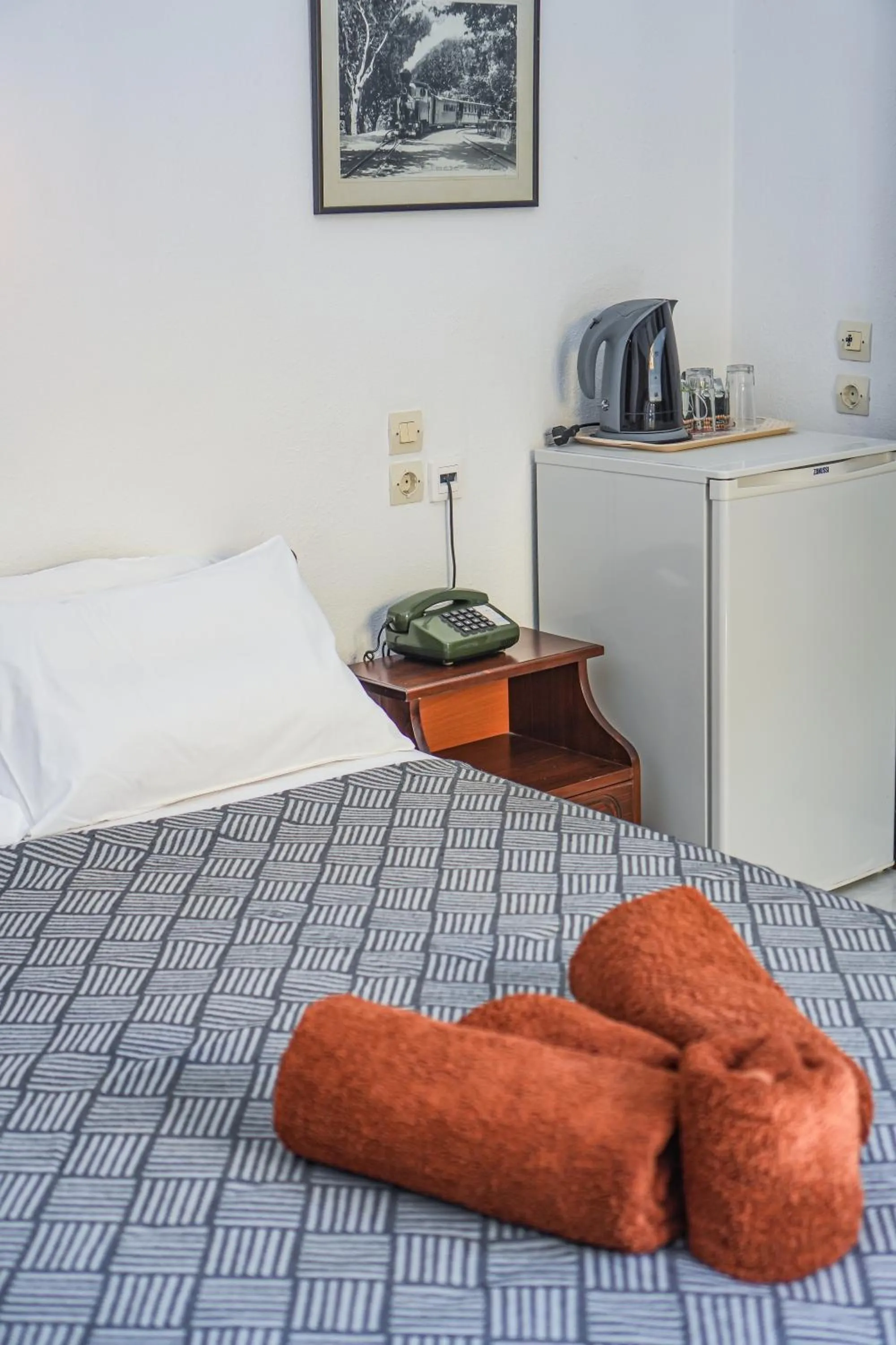 Bed in Hotel Hagiati