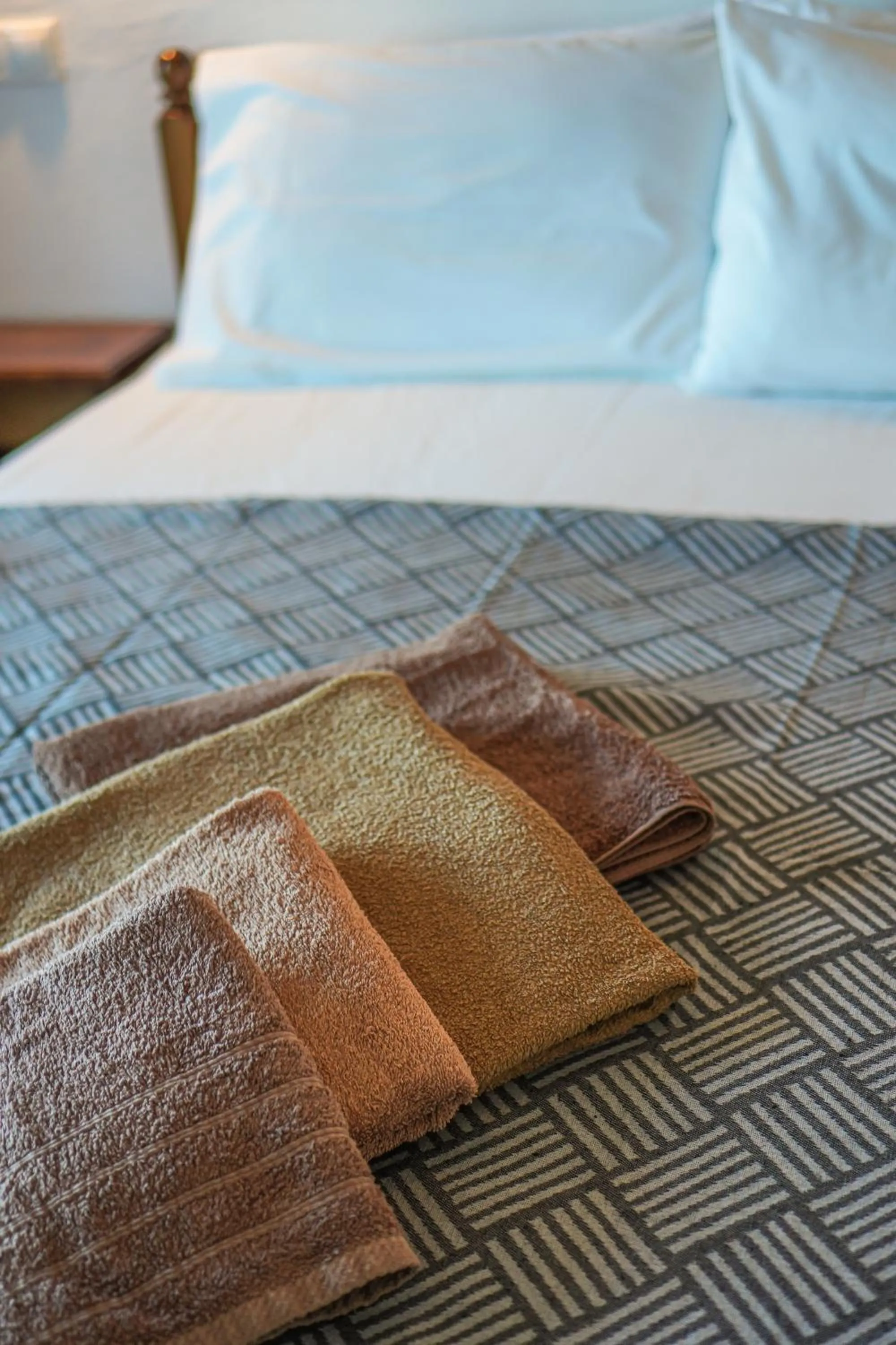 Bed in Hotel Hagiati