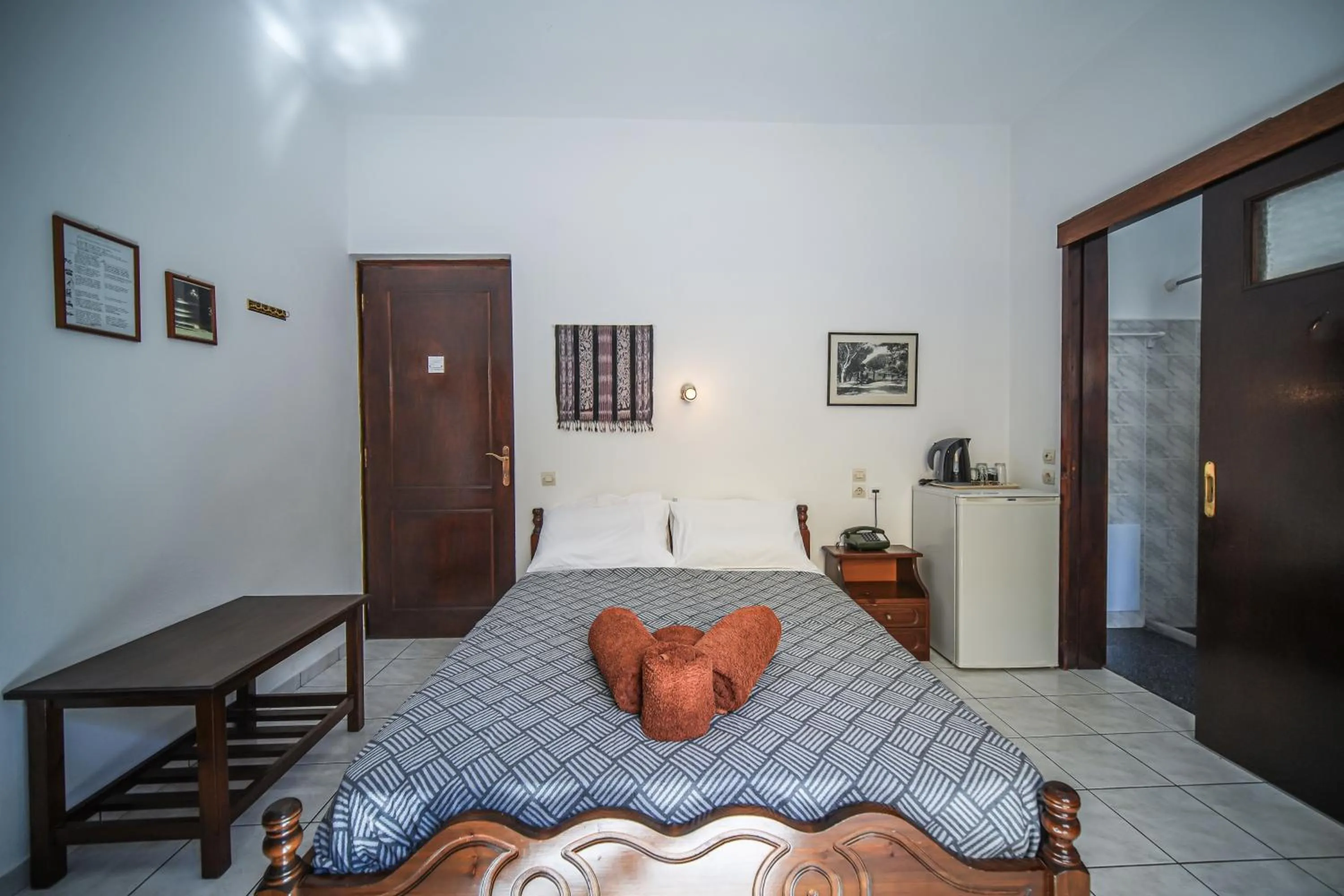 Bed in Hotel Hagiati